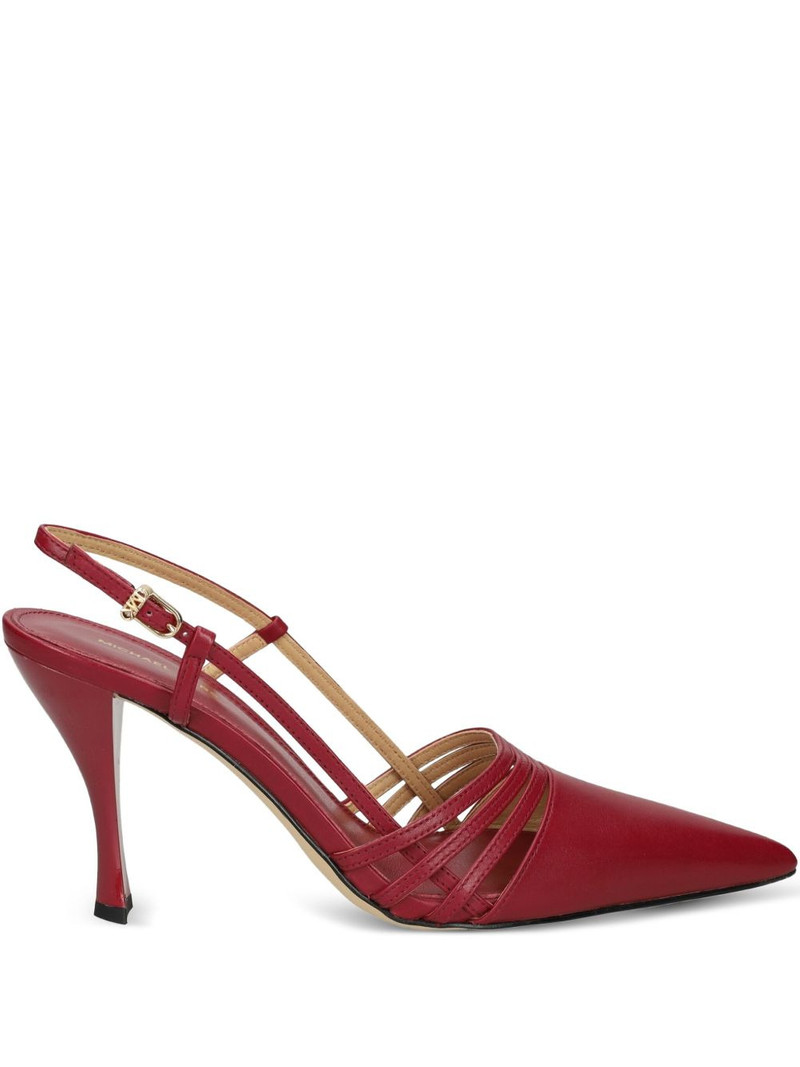 88mm Haisley pointed-toe strappy slingback pumps 1