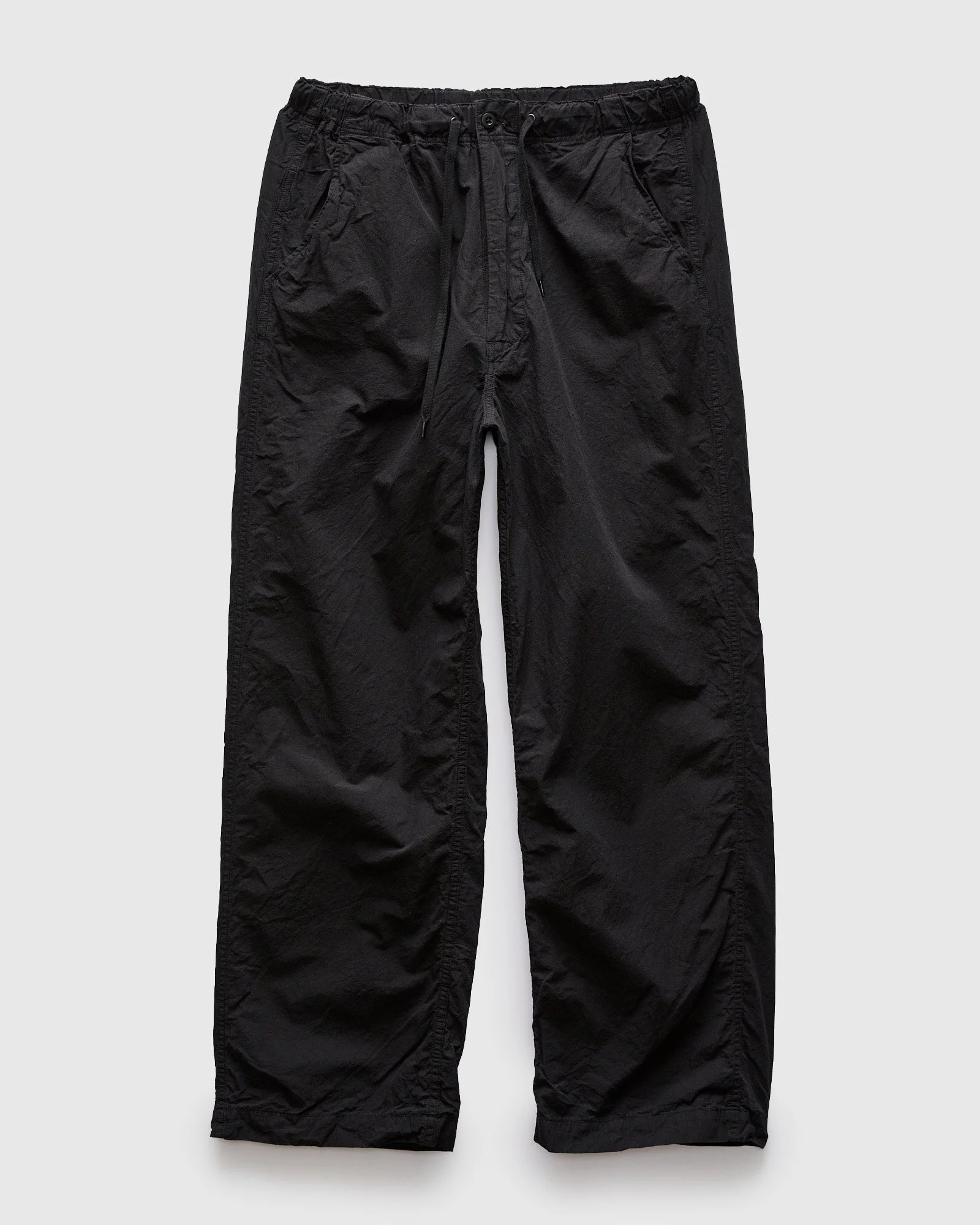 Cotton-Linen Wide Fit New Yorker Pants in Black - 1