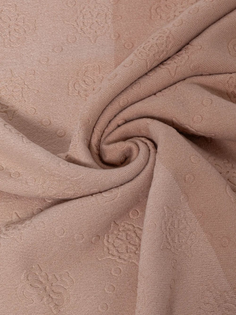 logo-jacquard fringed scarf 3