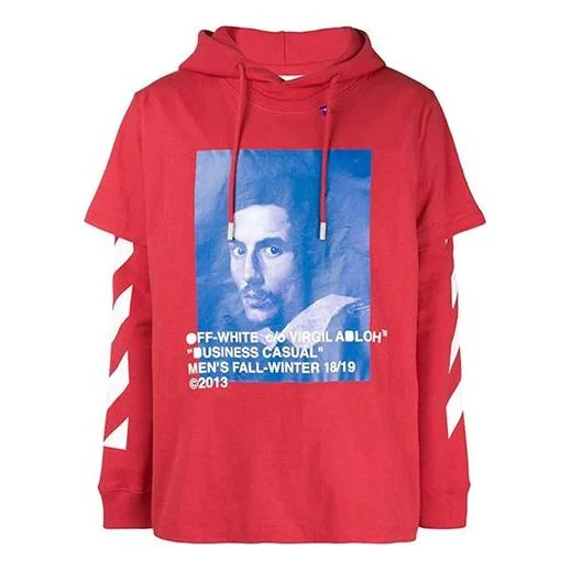 Men's Off-White Portrait Printing Red OMBB042F181920112030 - 1