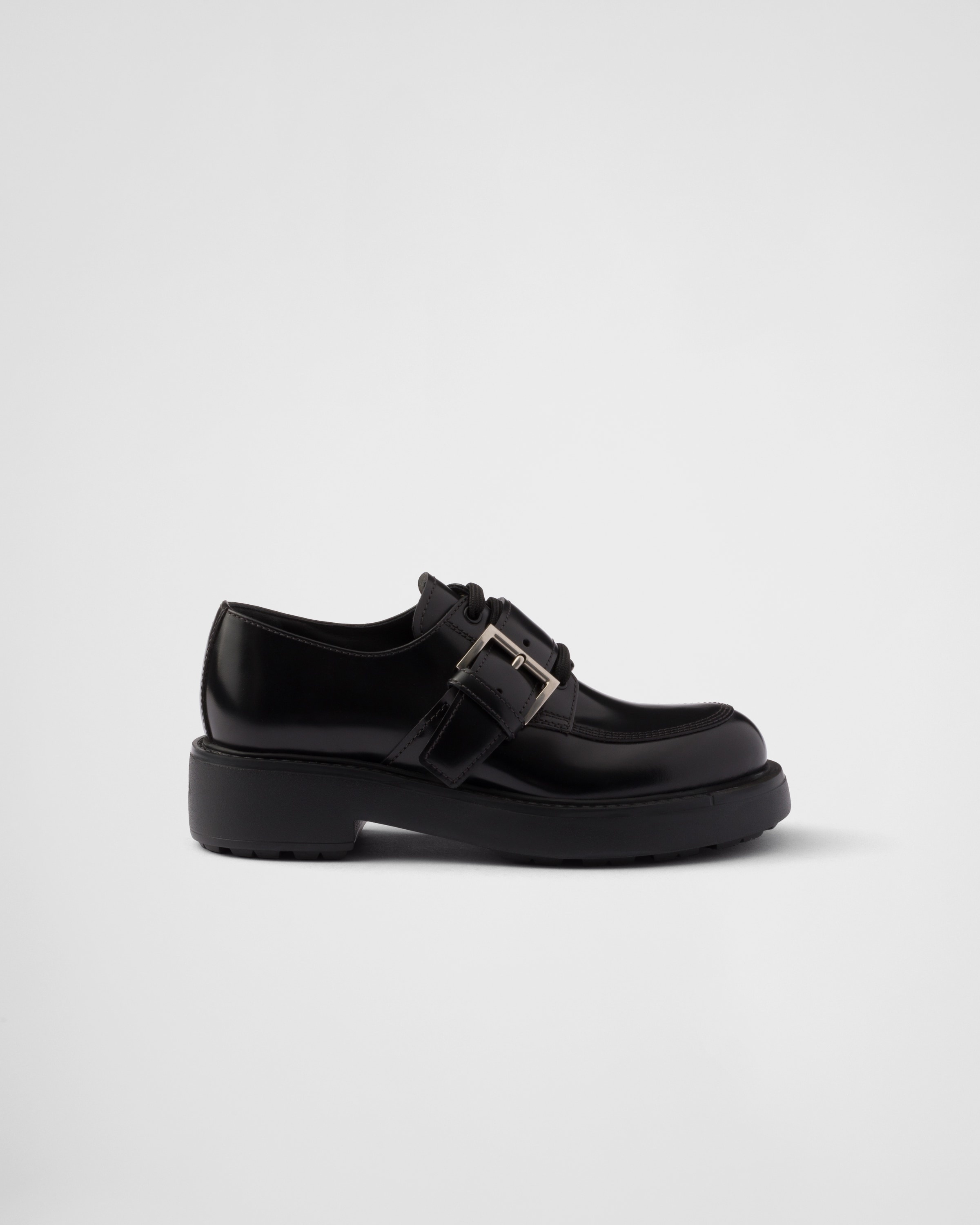 Brushed leather lace-up shoes - 2