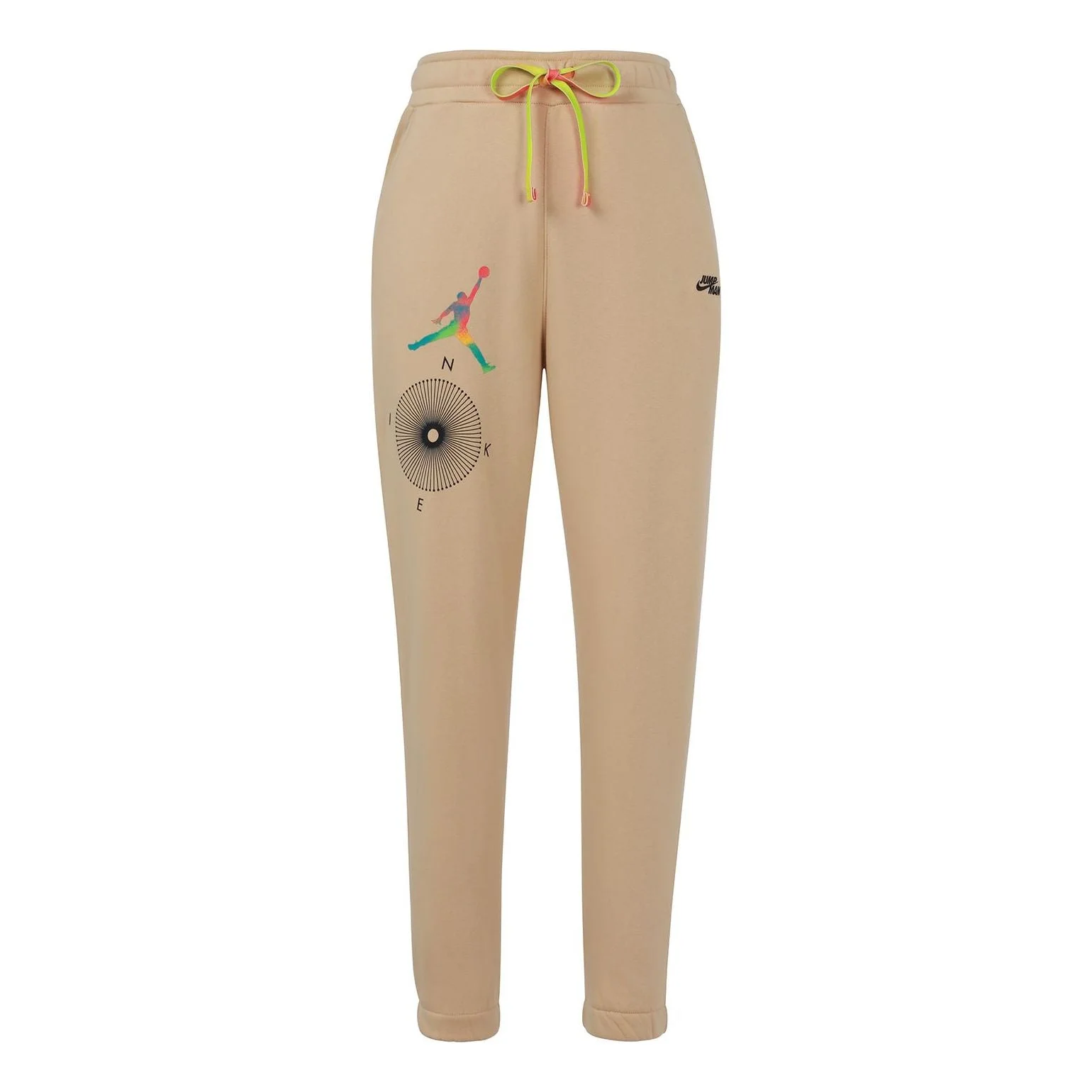 Air Jordan Word Embroidered Drawstring Casual Joggers/Pants/Trousers Men's Brown DQ8016-252 - 1