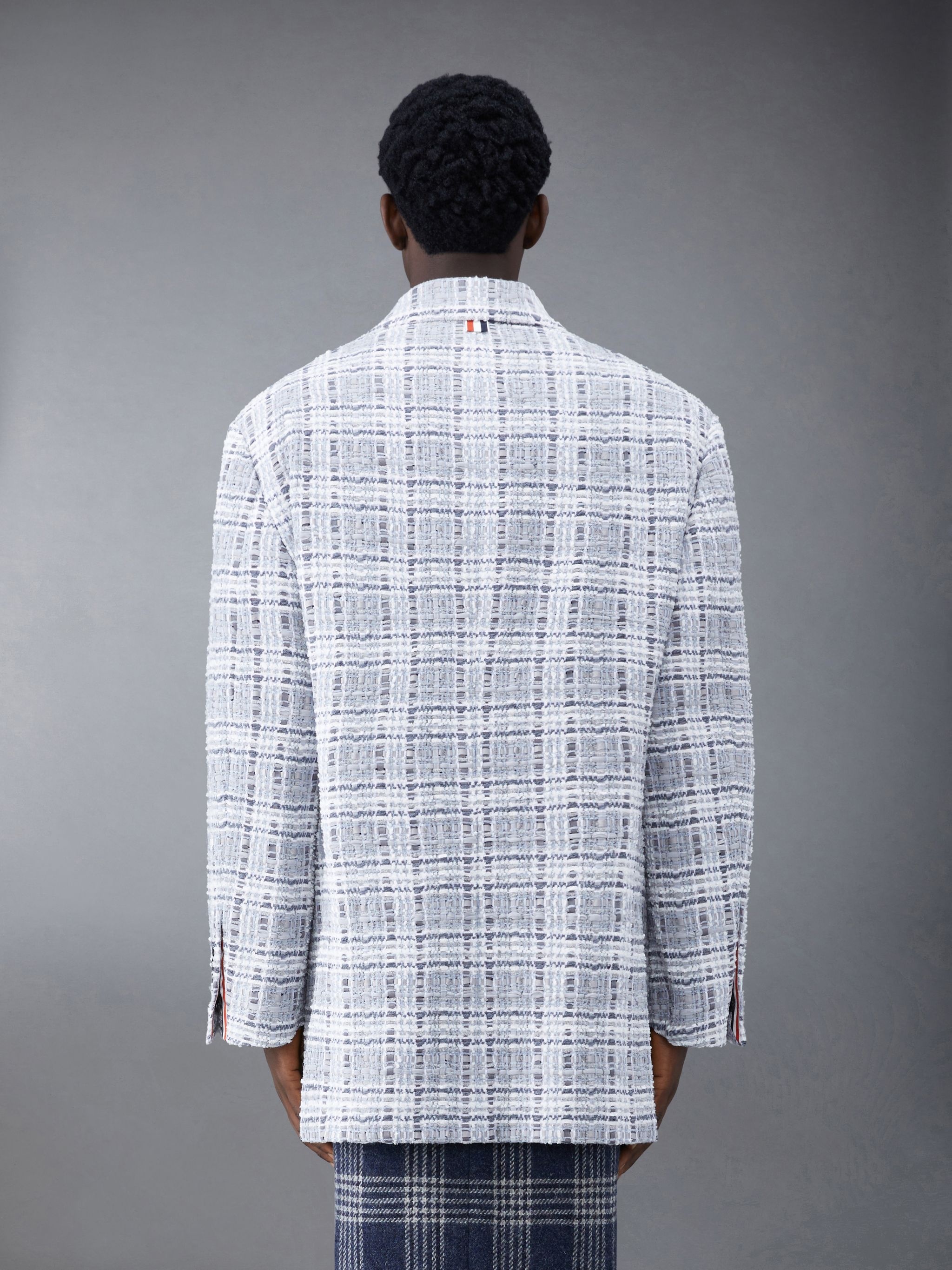 Prince of Wales Chenille Tweed Oversized Classic Sport Coat - 2