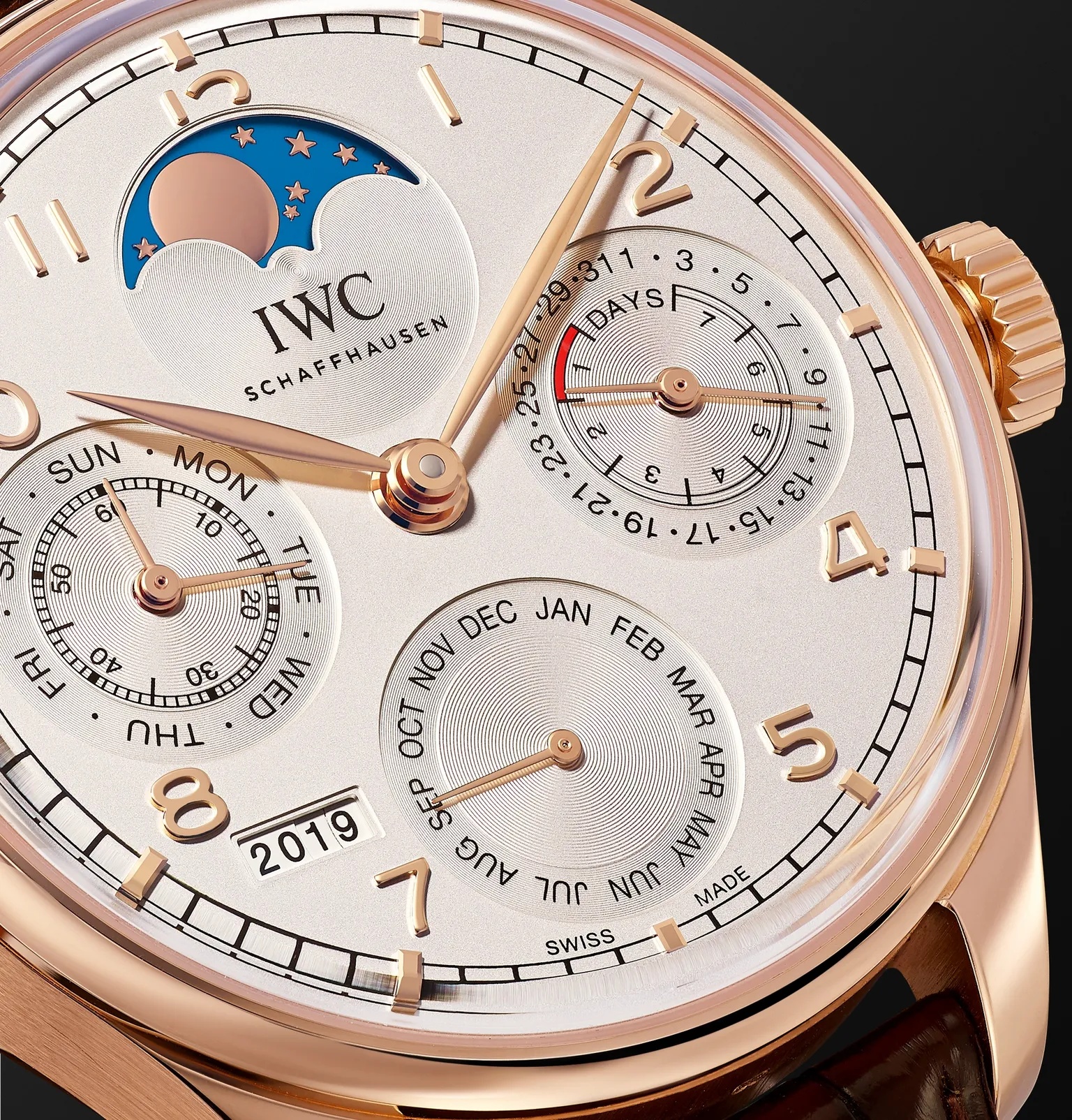 Portugieser Perpetual Calendar Automatic 44.2mm 18-Karat Red Gold and Alligator Watch, Ref. No. IW50 - 6