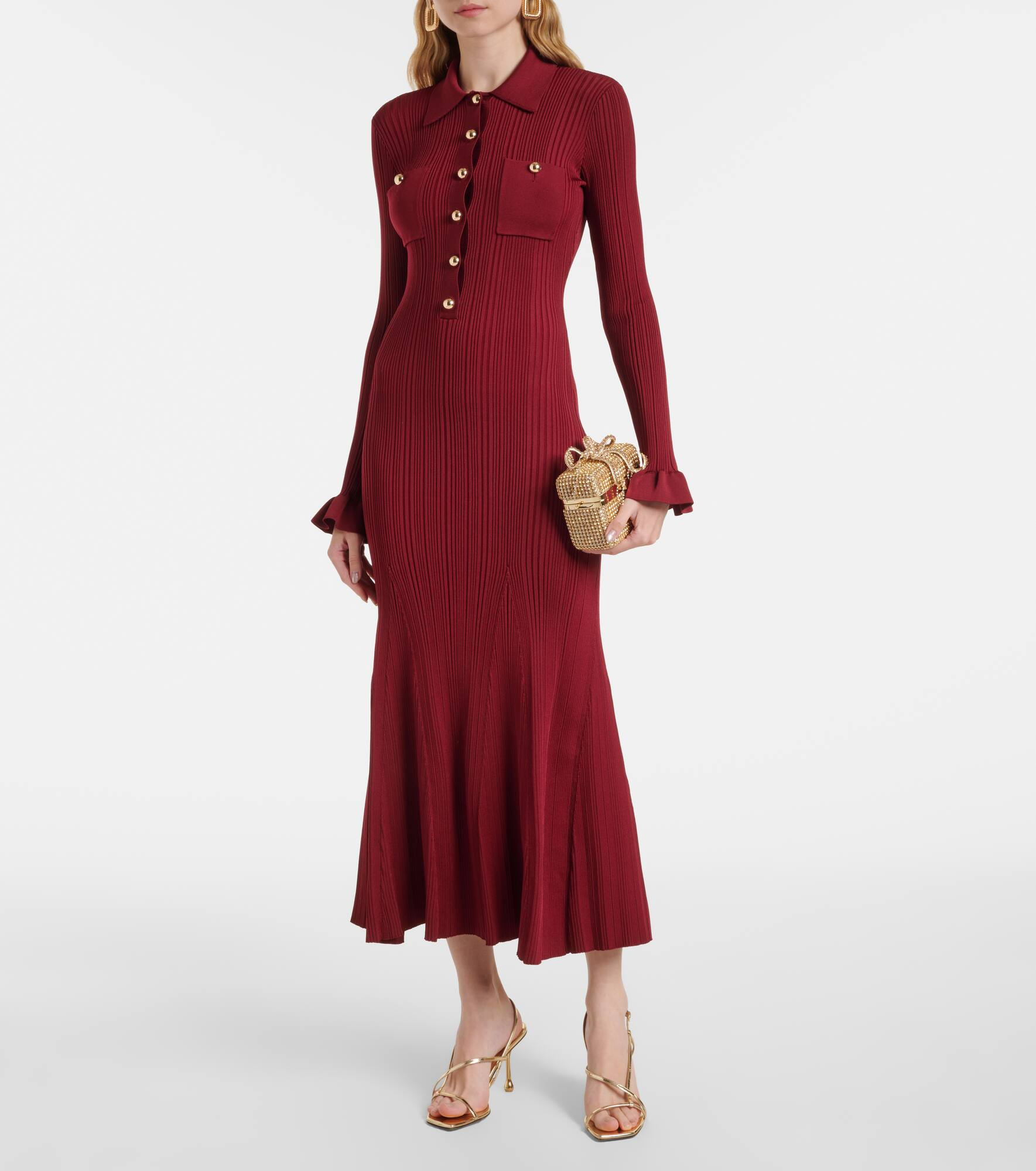 Ribbed-knit midi dress - 2