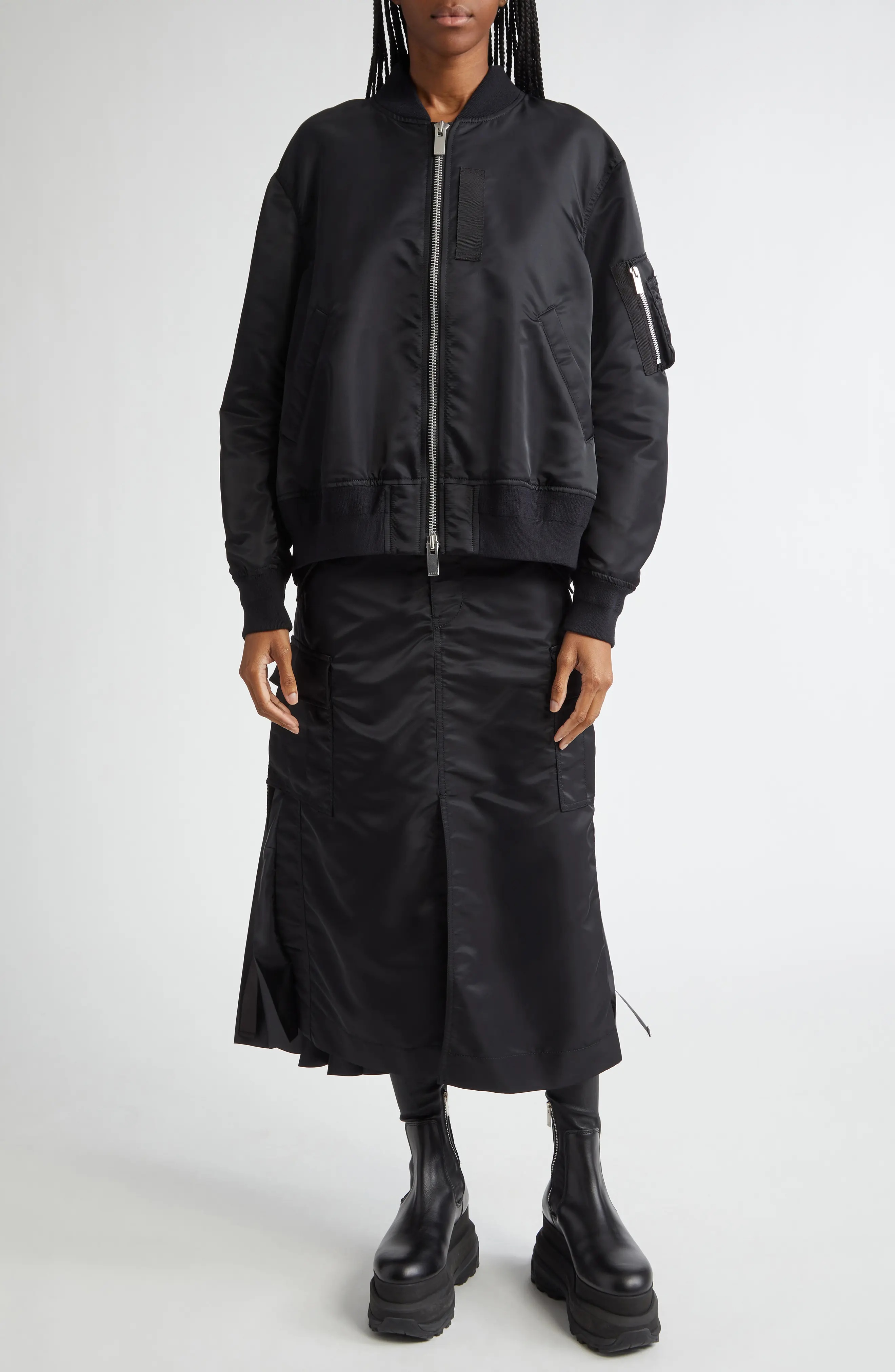 sacai Nylon Twill Bomber Jacket | nordstrom | REVERSIBLE