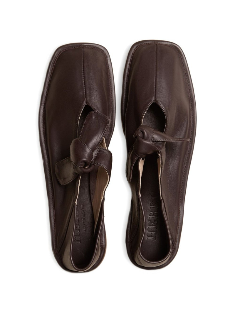Llasada bow-detail square-toe ballet flat 3