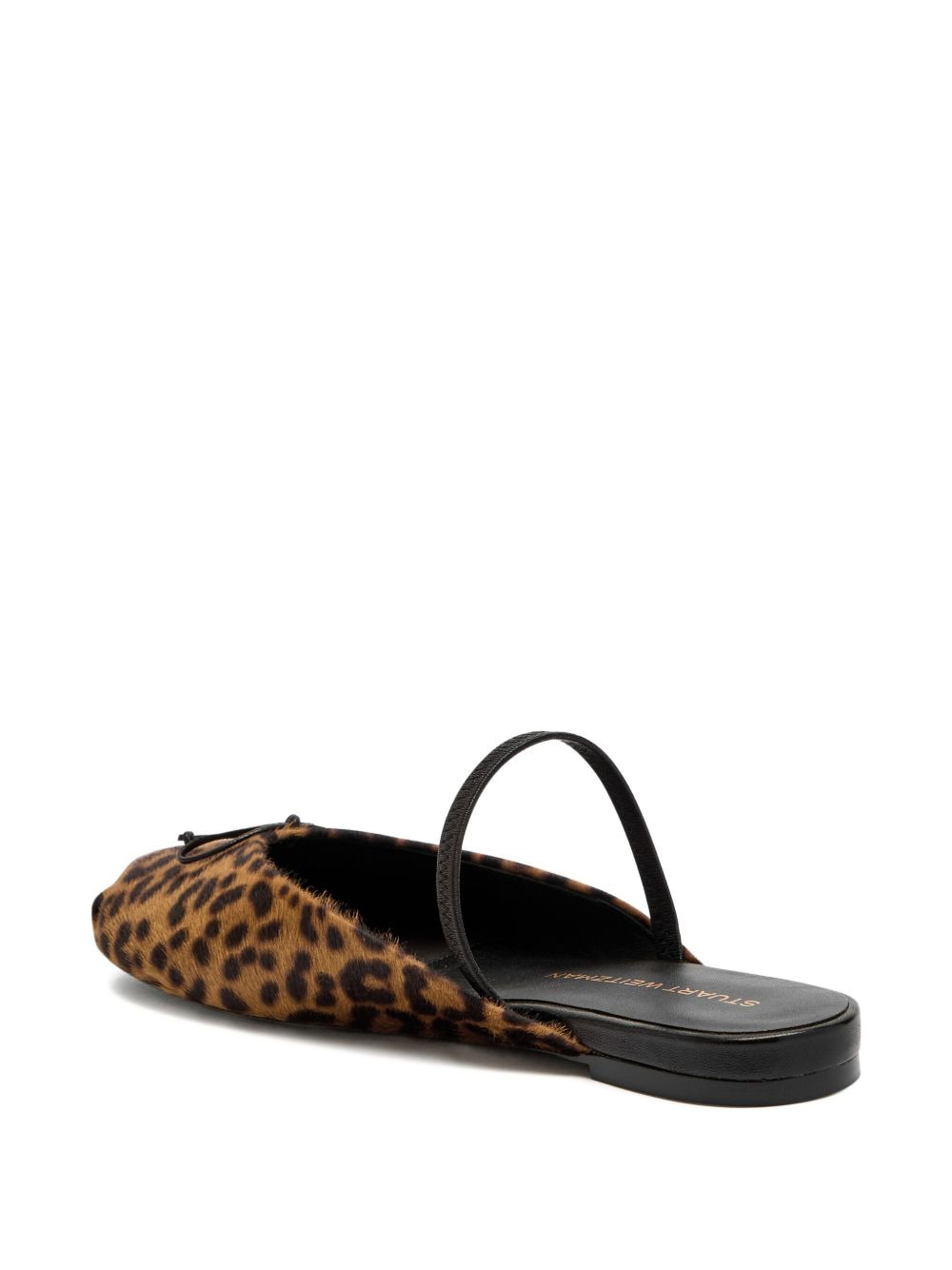 bow-detail leopard-print mules - 2