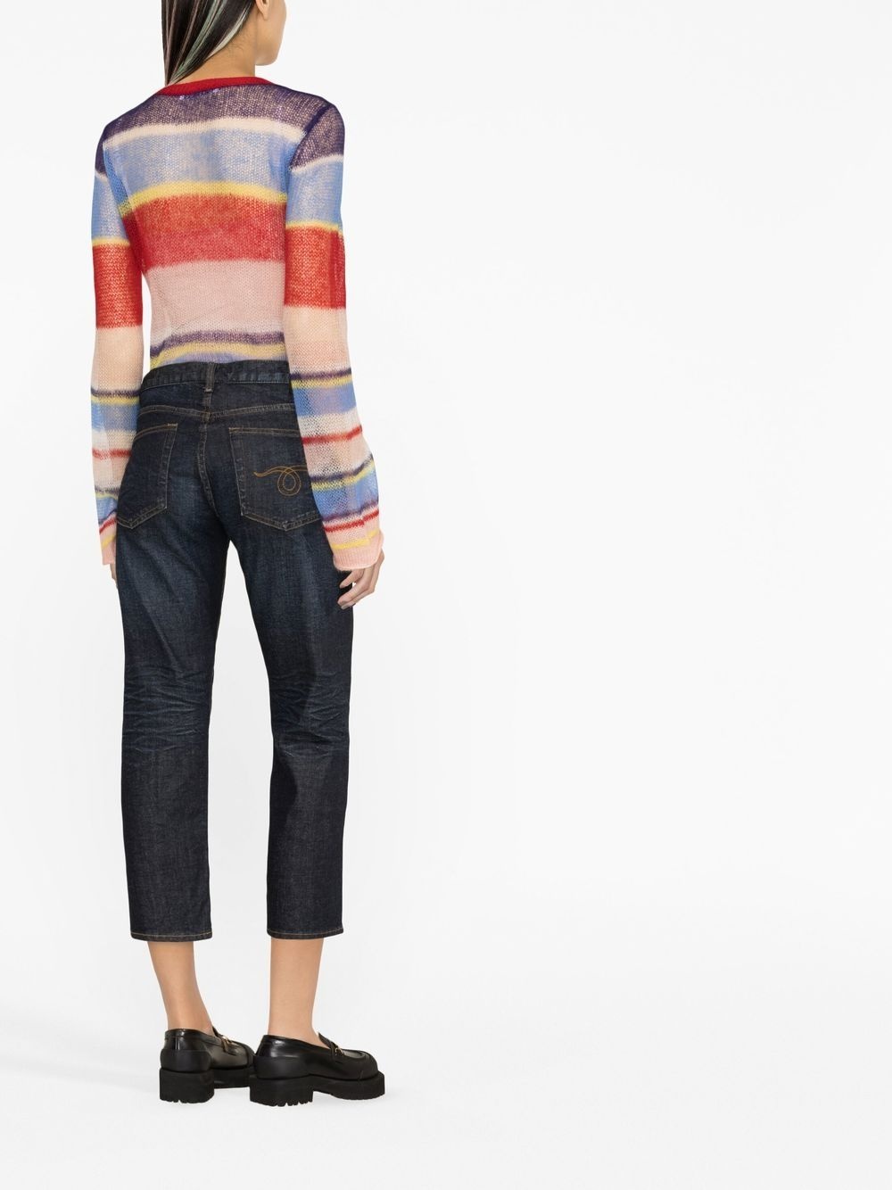 cropped-leg denim jeans - 4