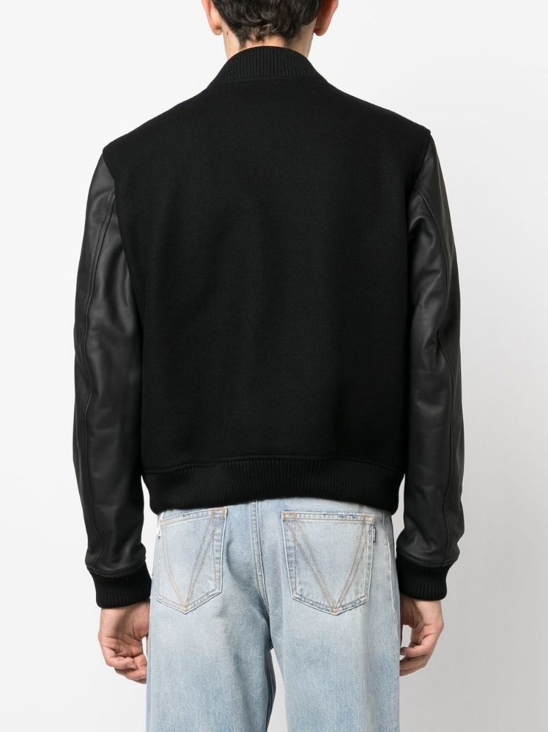 Off-White™️Logic Patch Varsity Jacket in black