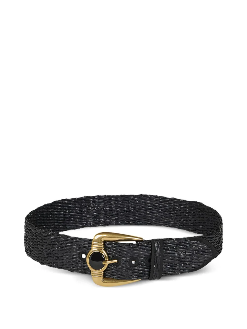 embellished-buckle woven belt - 1