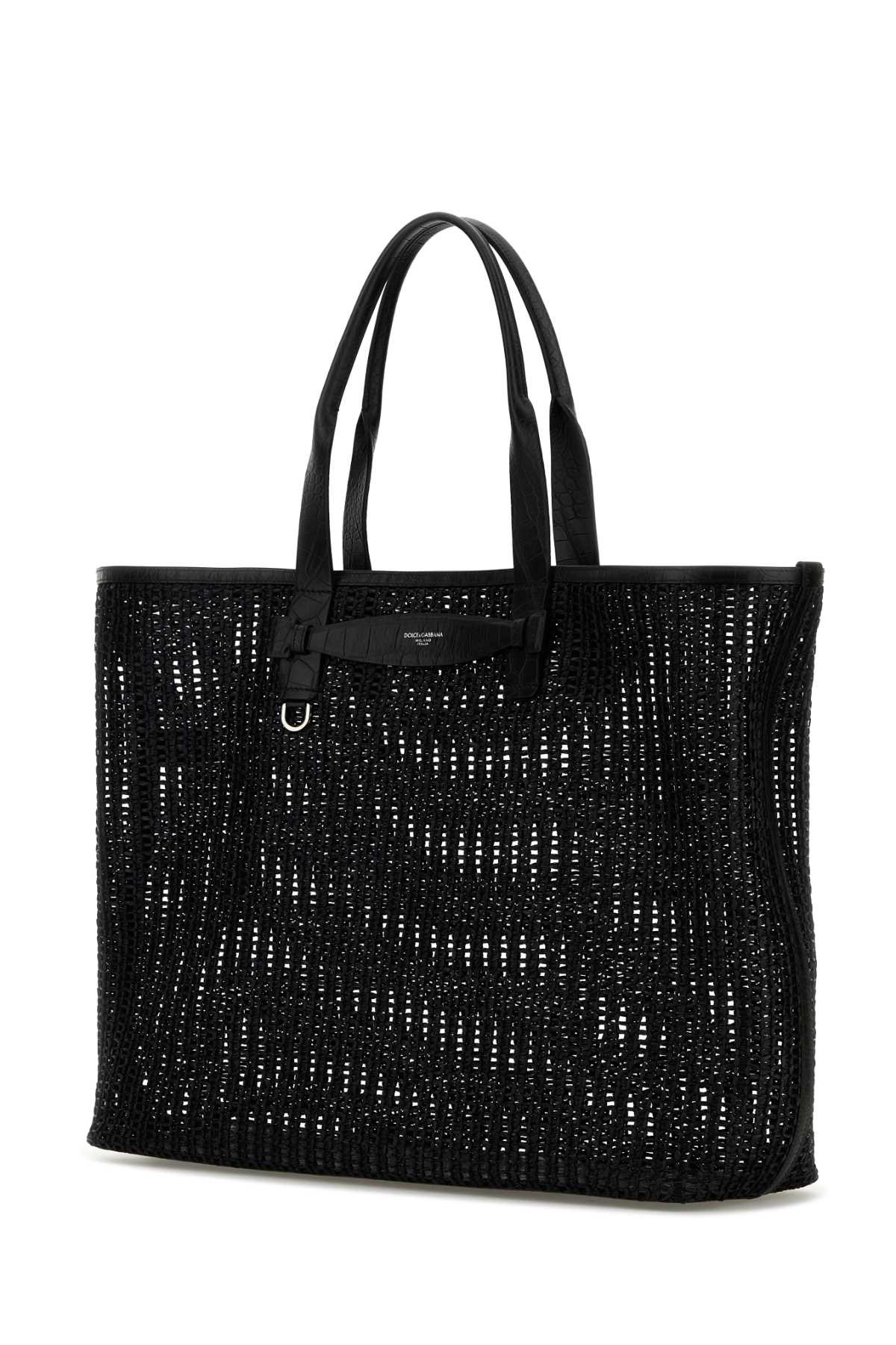 Dolce & Gabbana Men Black Mesh Shopping Bag - 2