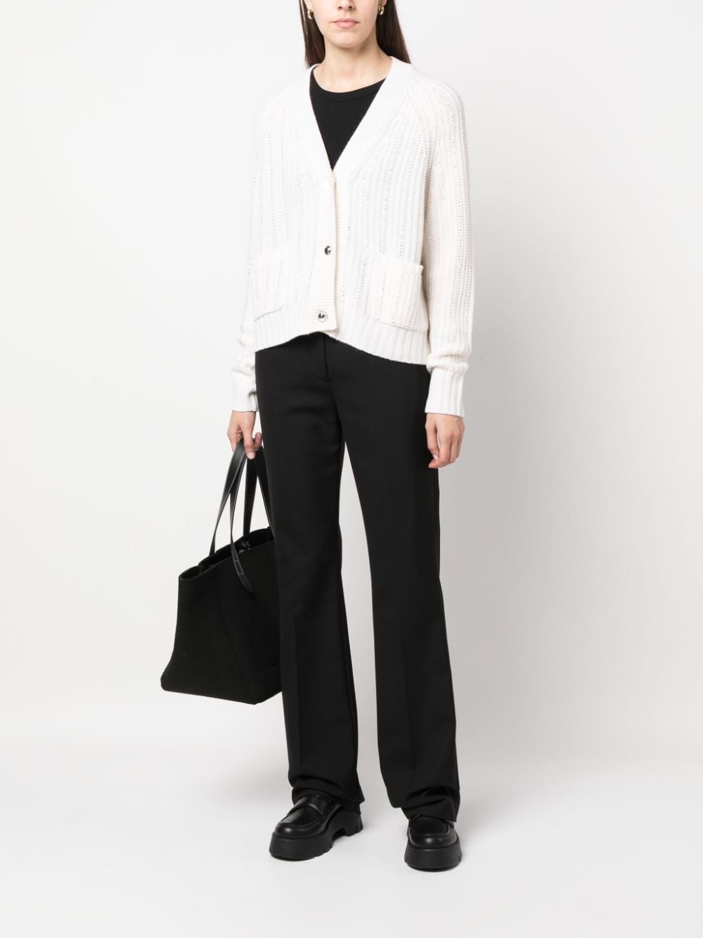 rhinestone-embellished wool-blend cardigan - 2