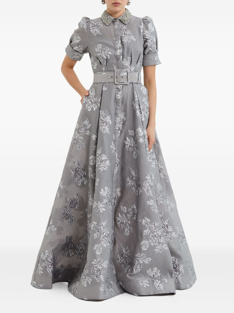 REBECCA VALLANCE Ruth embellished belted gown outlook