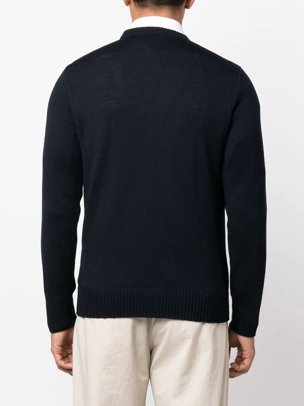 logo-patch virgin wool jumper - 4