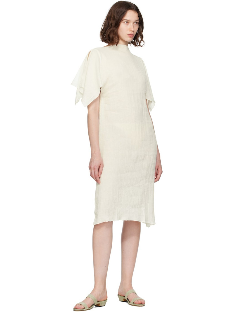 BASERANGE Off-White Folio Midi Dress outlook