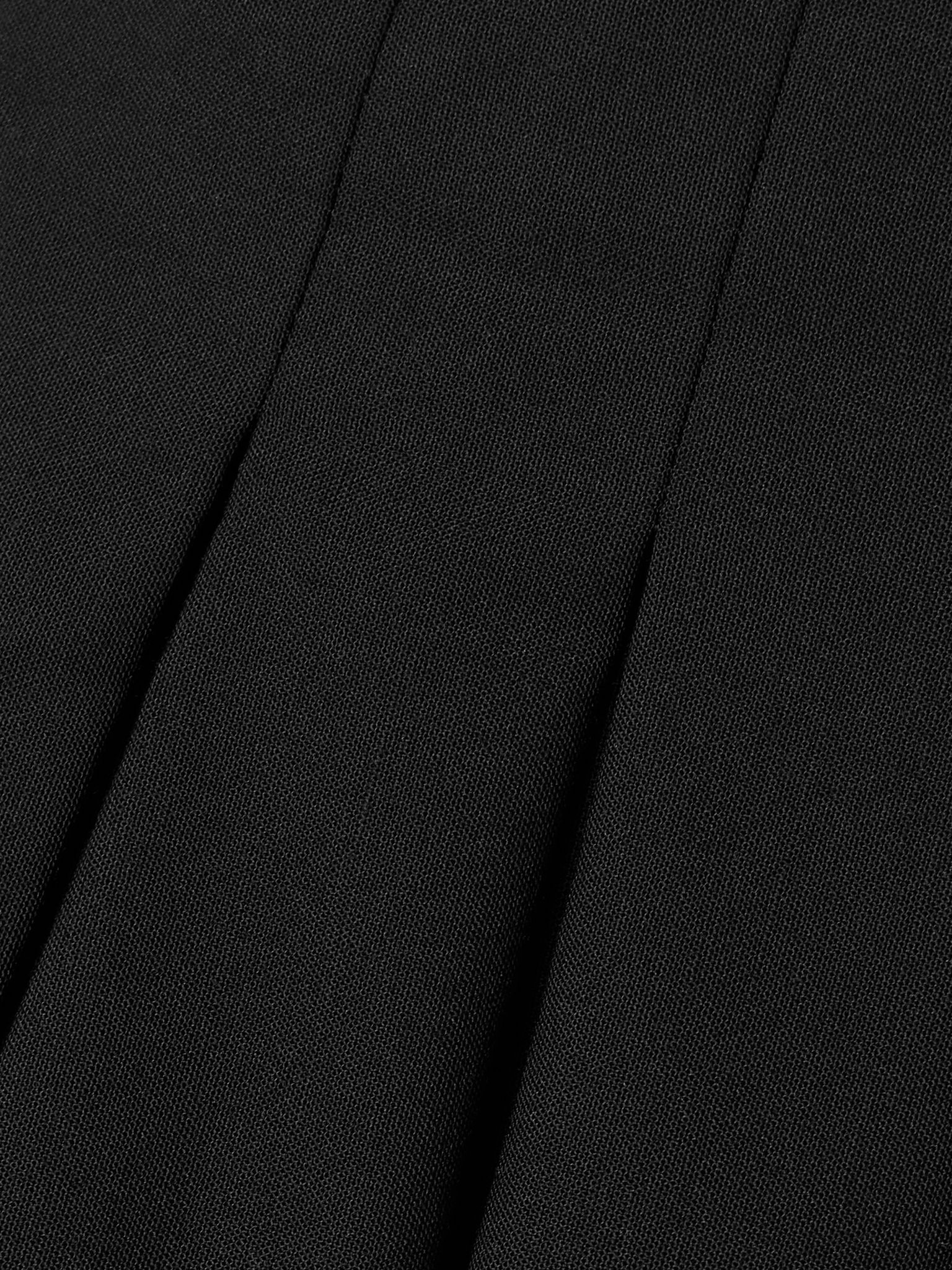 Adeline belted pleated crepe mini skirt Black - 5