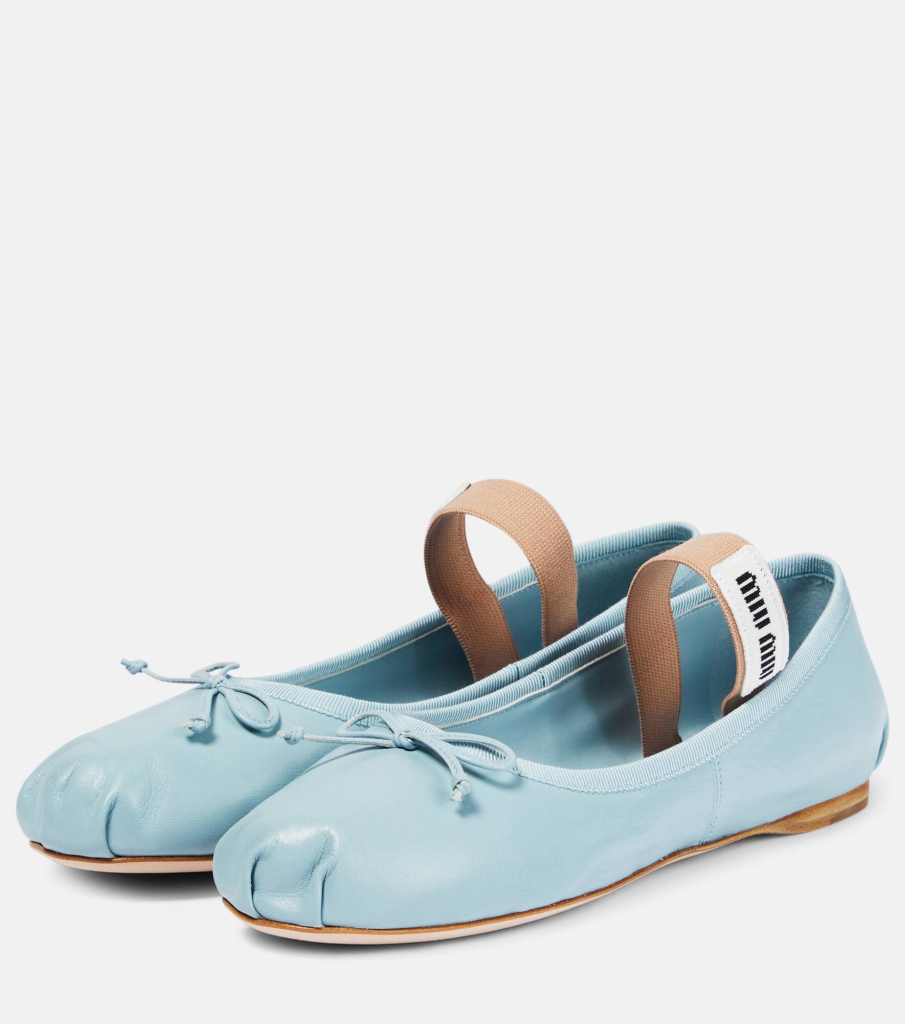 Leather ballet flats - 5