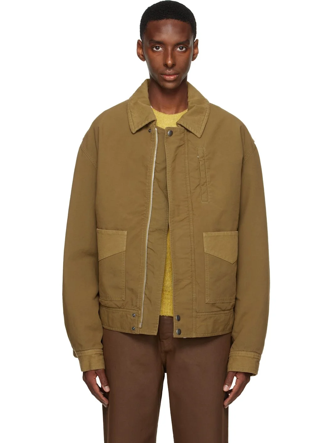 Khaki Insulated Jacket - 1