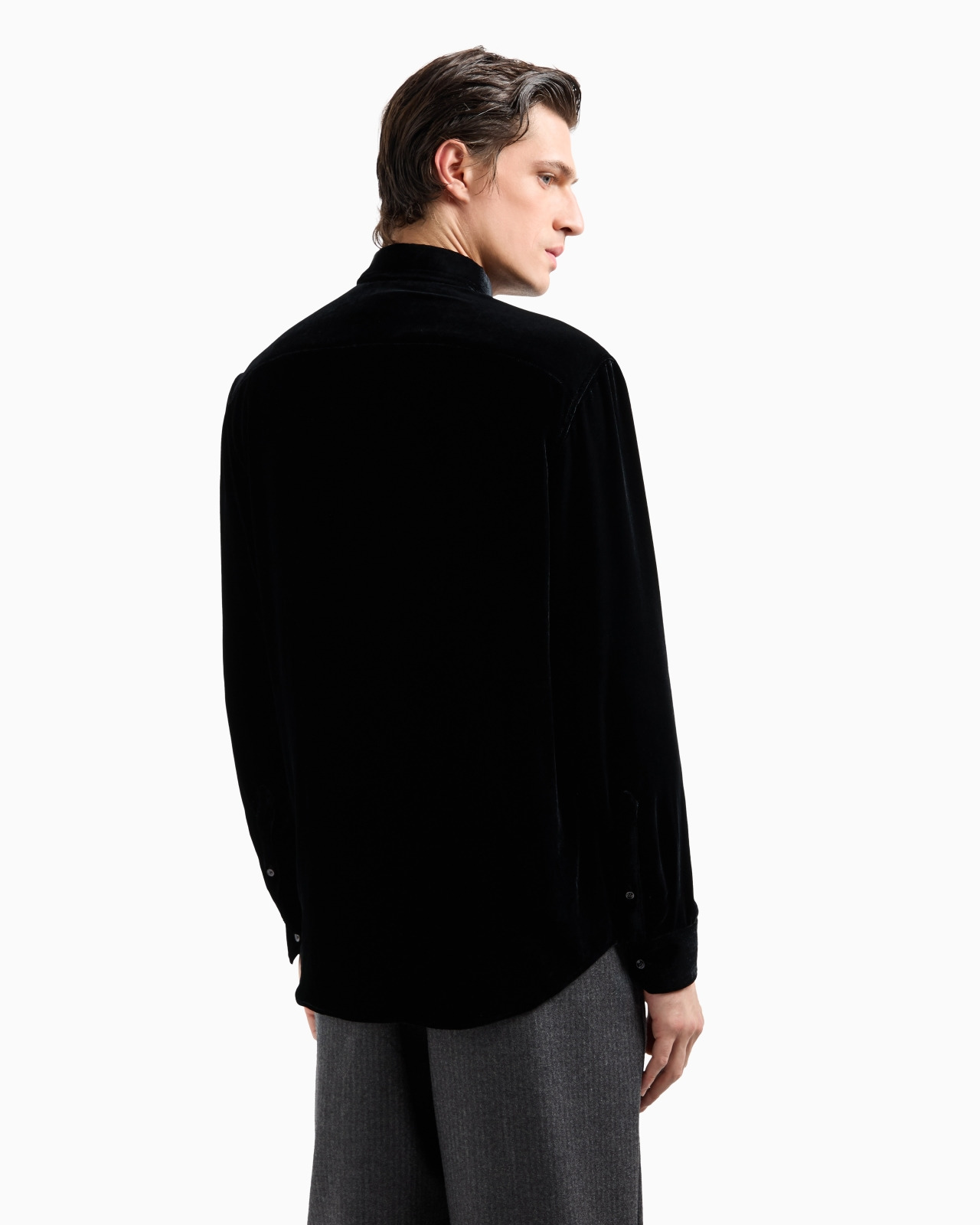 Slim-fit velvet shirt - 3