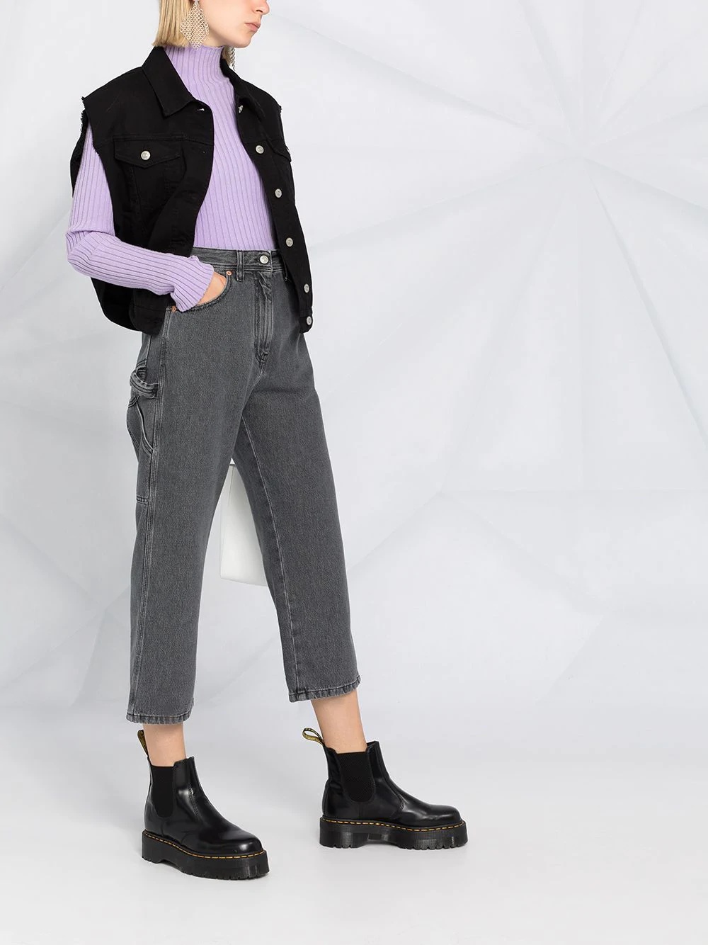 cropped straight-leg jeans - 2