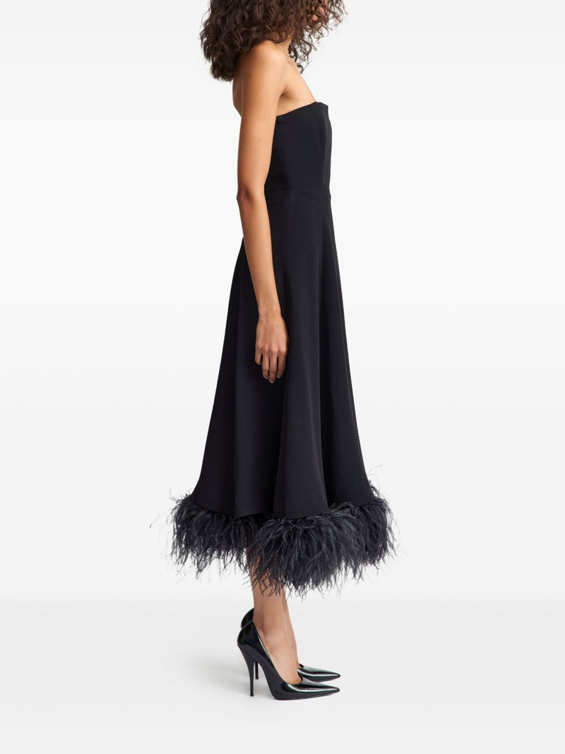 Gioele feather-trim midi dress 3