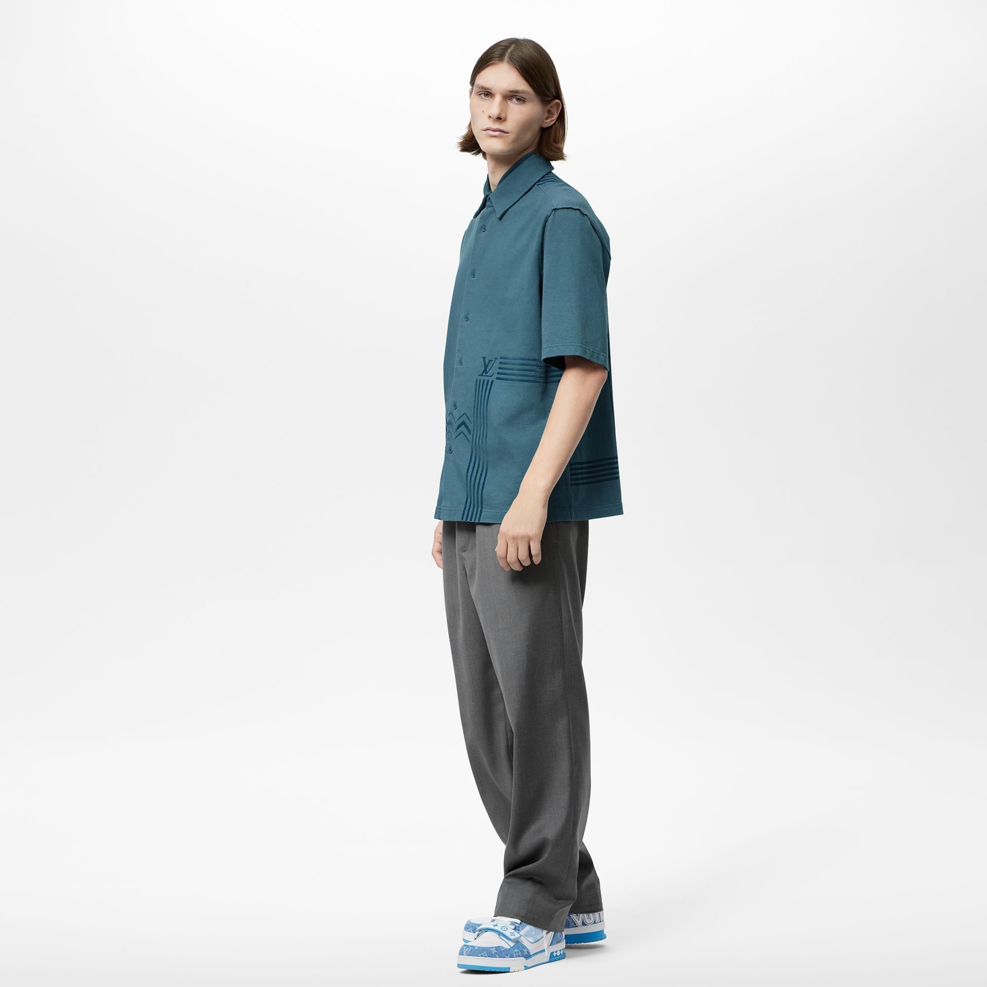 Karakoram Flock Print Jersey Shirt - 5