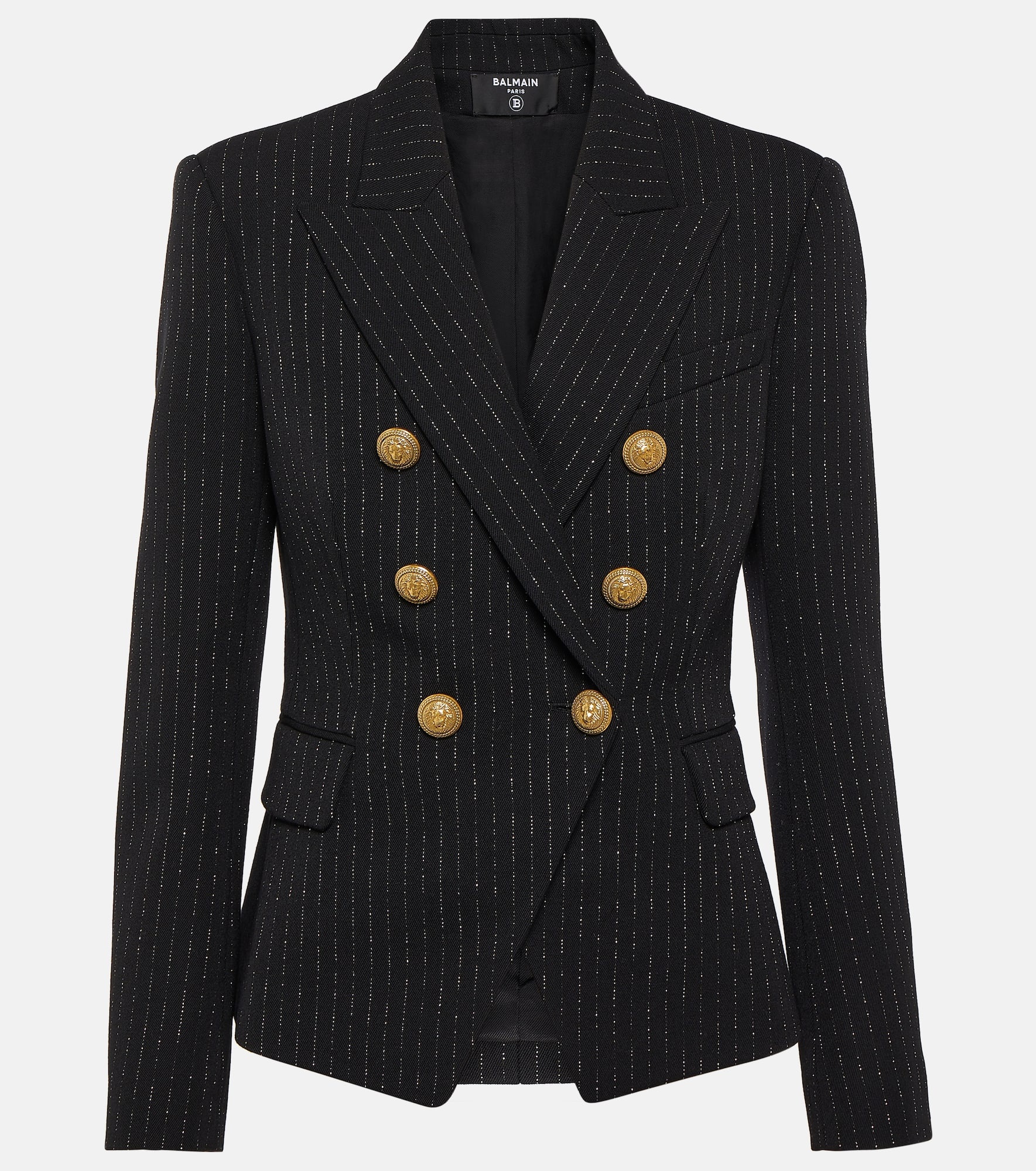 Balmain Chalkstripe wool blazer mytheresa REVERSIBLE