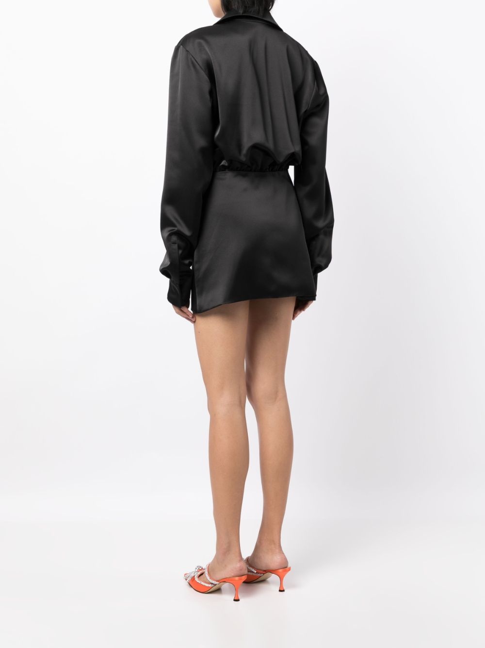 Karma Flower satin minidress - 4