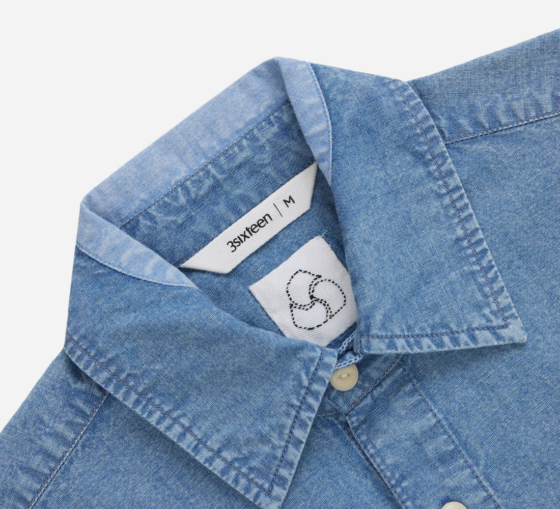 Utility Shirt - Patchwork Chambray - 3