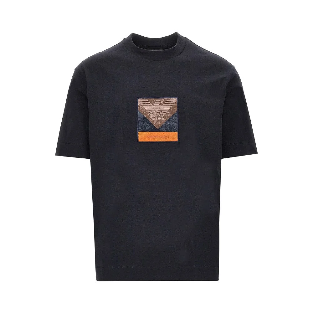 JERSEY T-SHIRT WITH LOGO PATCH - 1