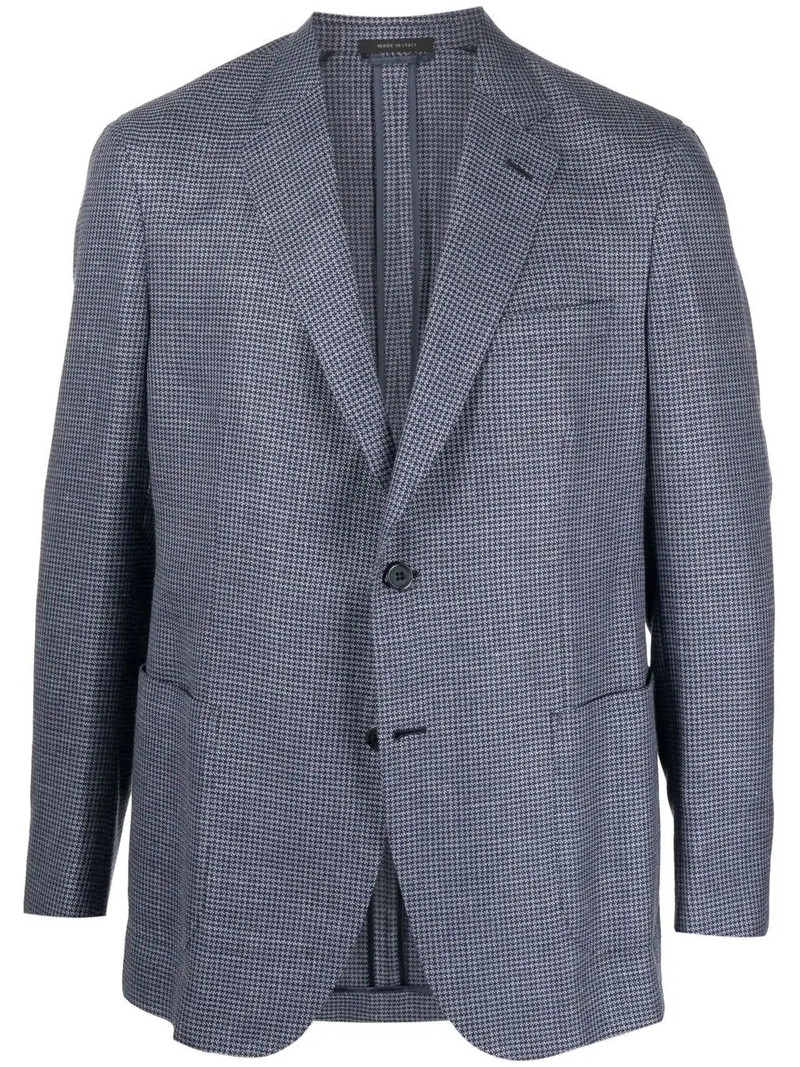 houndstooth single-breasted blazer 1