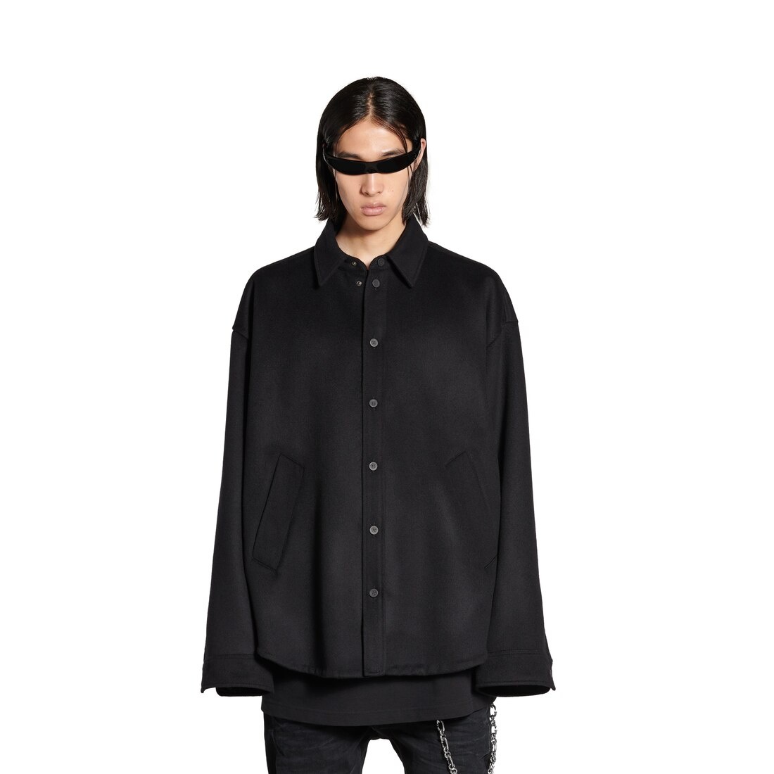 Men's Padded Shirt in Black - 5