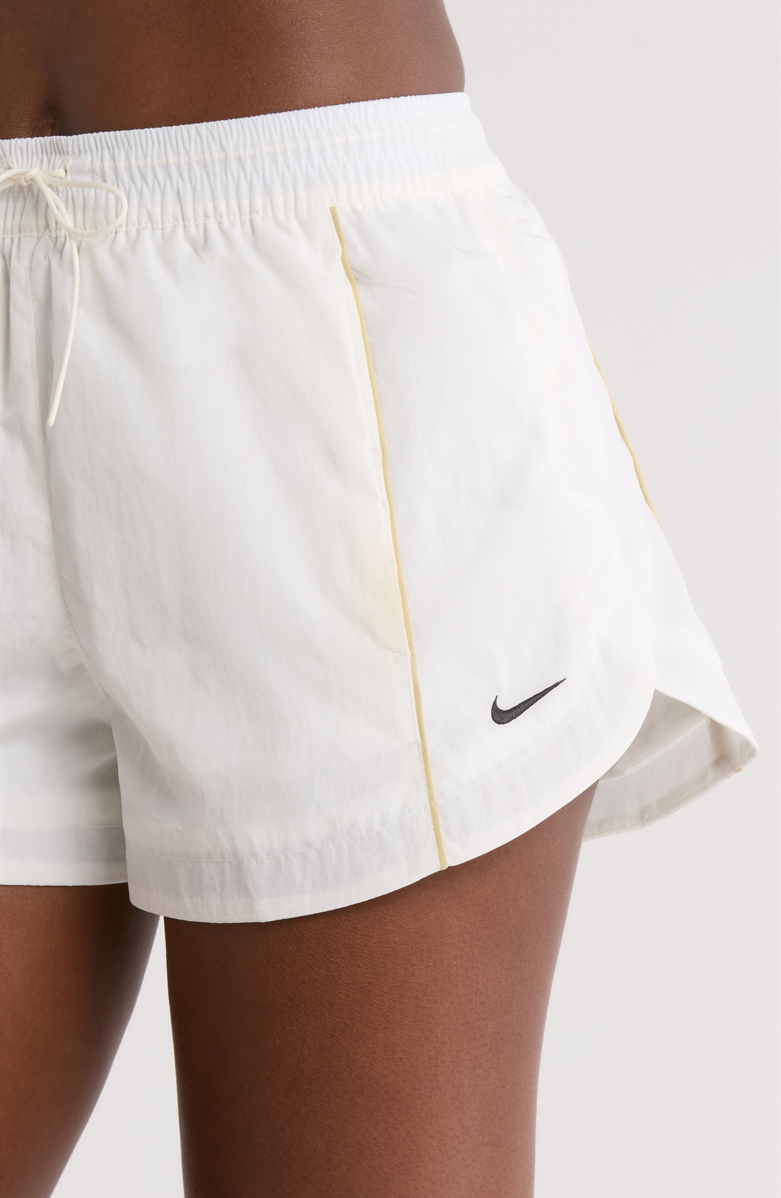 Nike Windrunner Mid-Rise 2-Inch Woven Shorts in Sail/Team Gold/Black at Nordstrom - 4