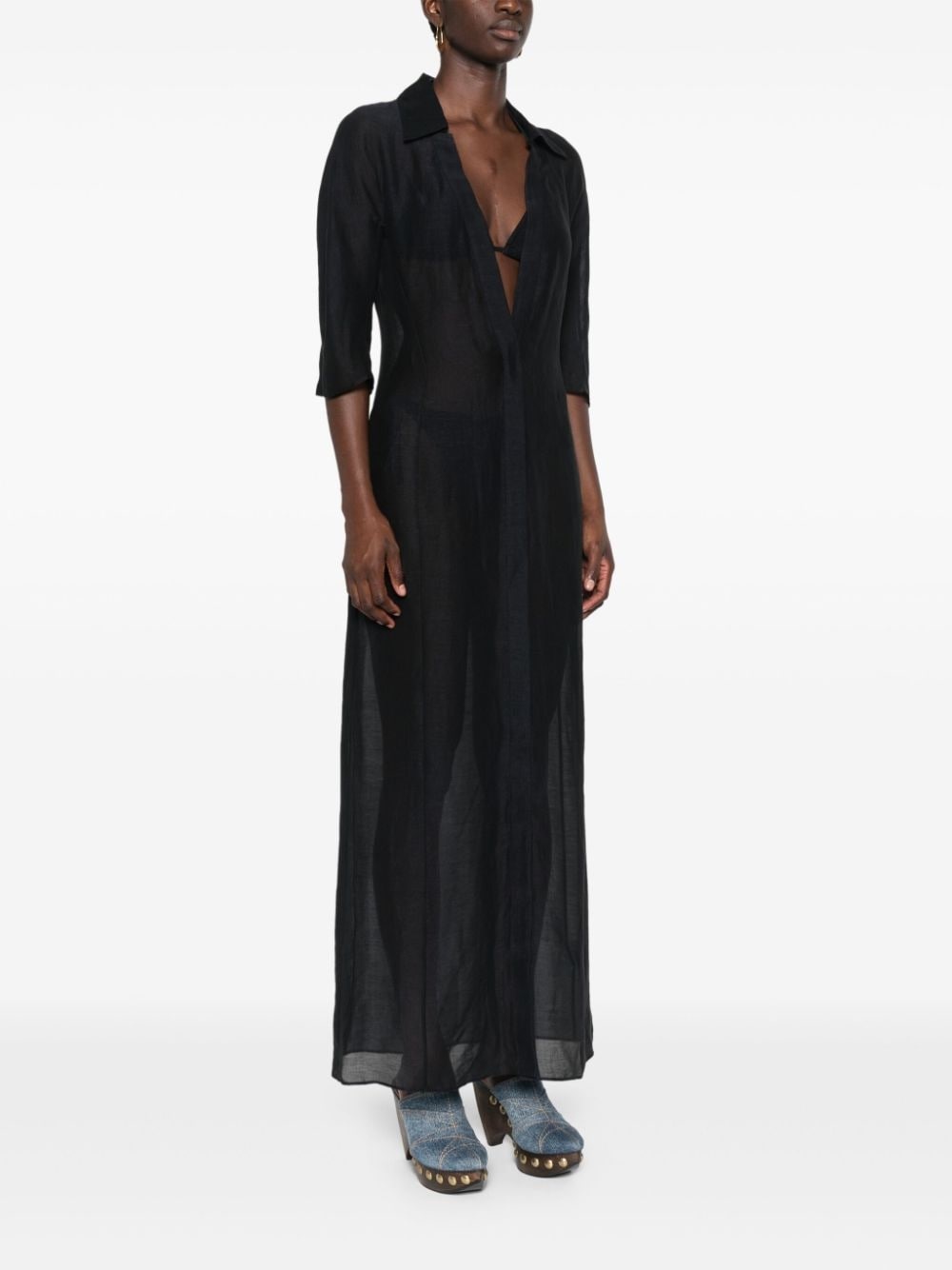 4G-embroidered maxi dress - 3