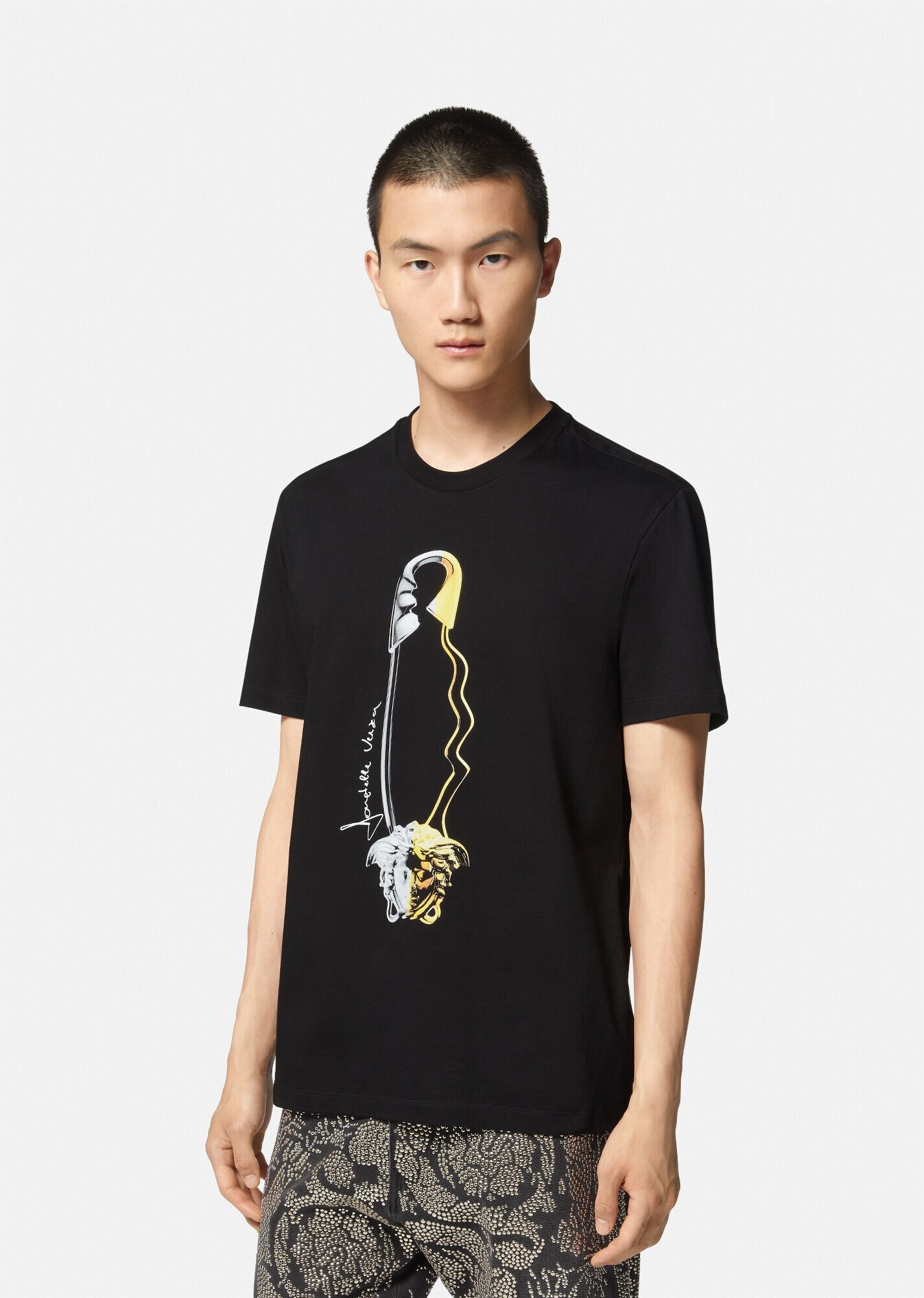 Safety Pin Graphic T-Shirt - 3