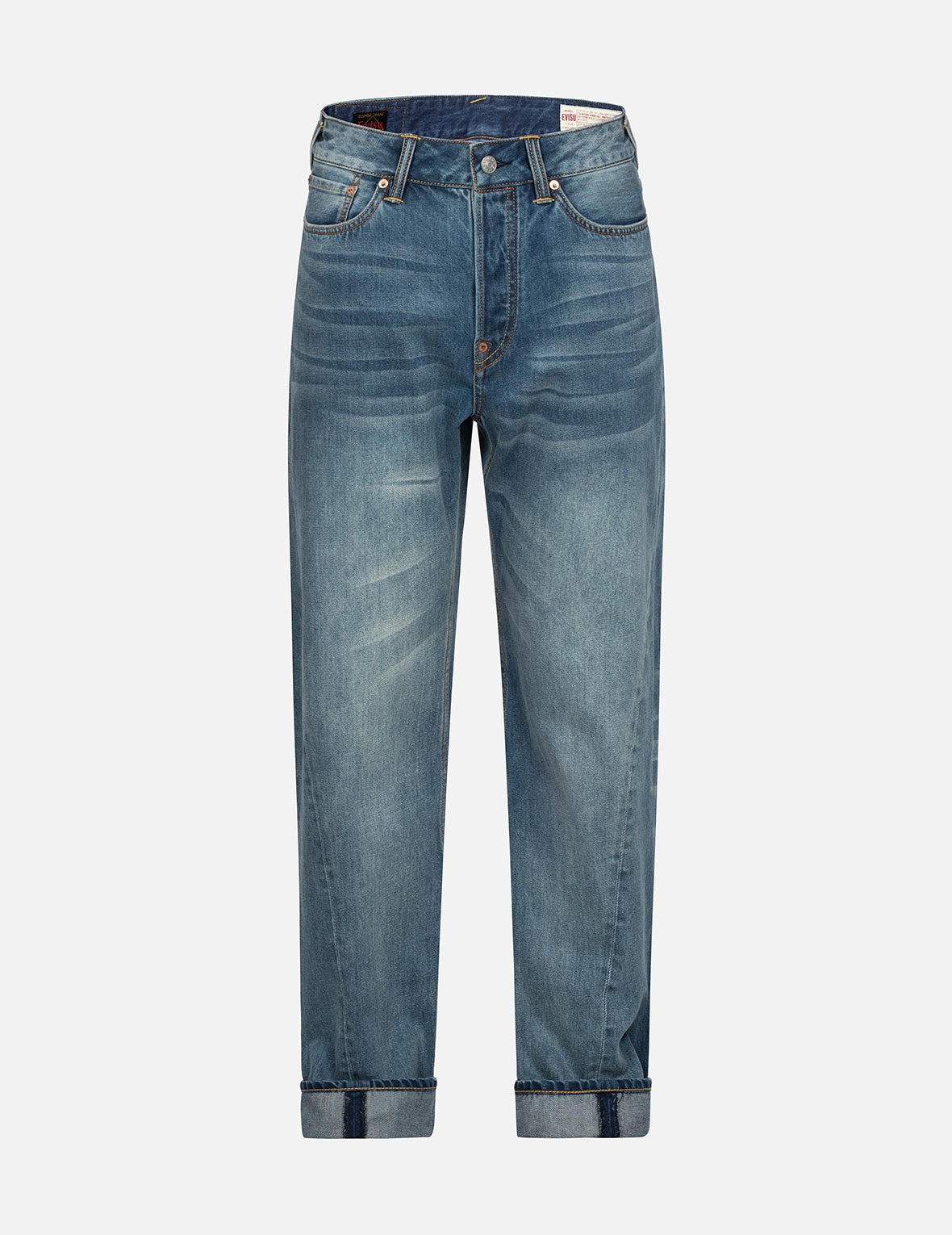 Playful Godhead Print and Seagull Embroidery 3D Fit Jeans - 2