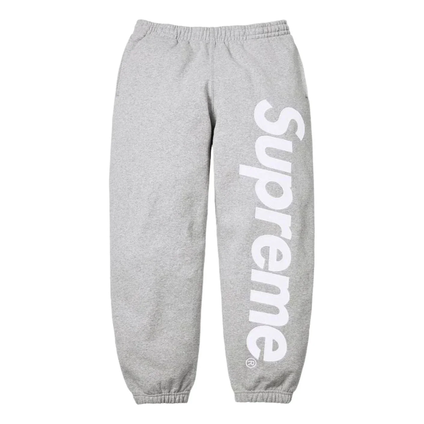Supreme SS26 Satin Appliqué Sweatpants 'Heather Grey' SUP-SS26-193-GRY - 1