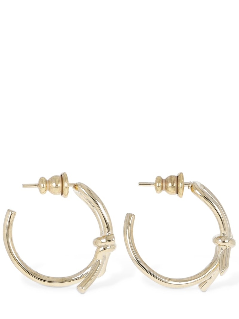 Bow hoop earrings - 1