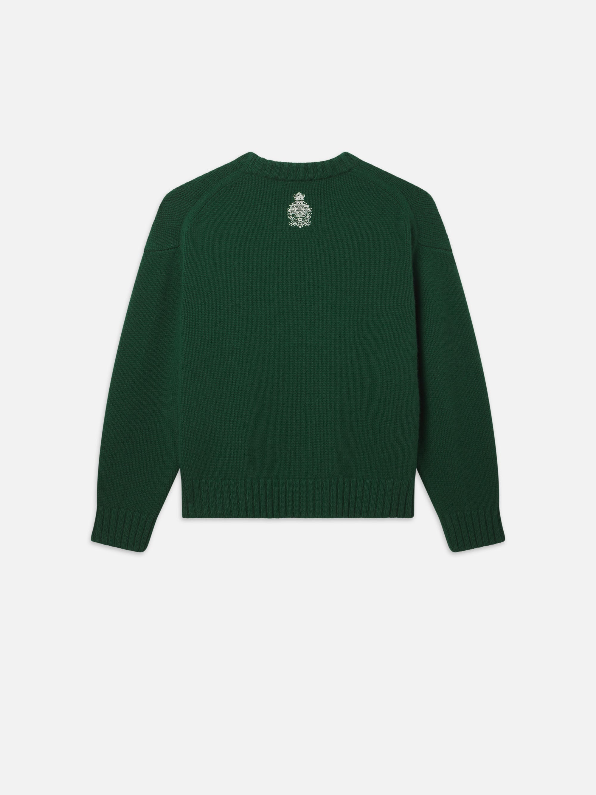 Ritz Unisex Cashmere Sweater in Hunter Green - 4