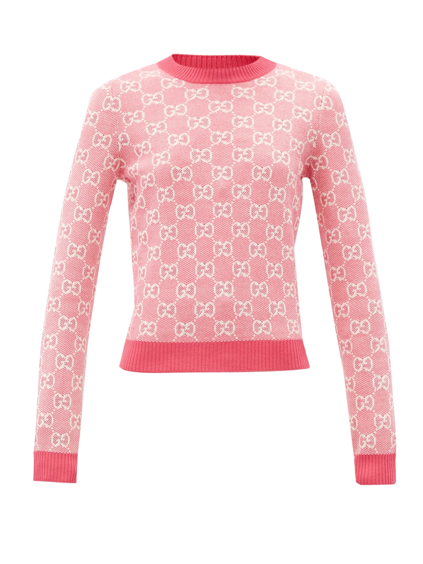 GG-jacquard wool-blend sweater - 1