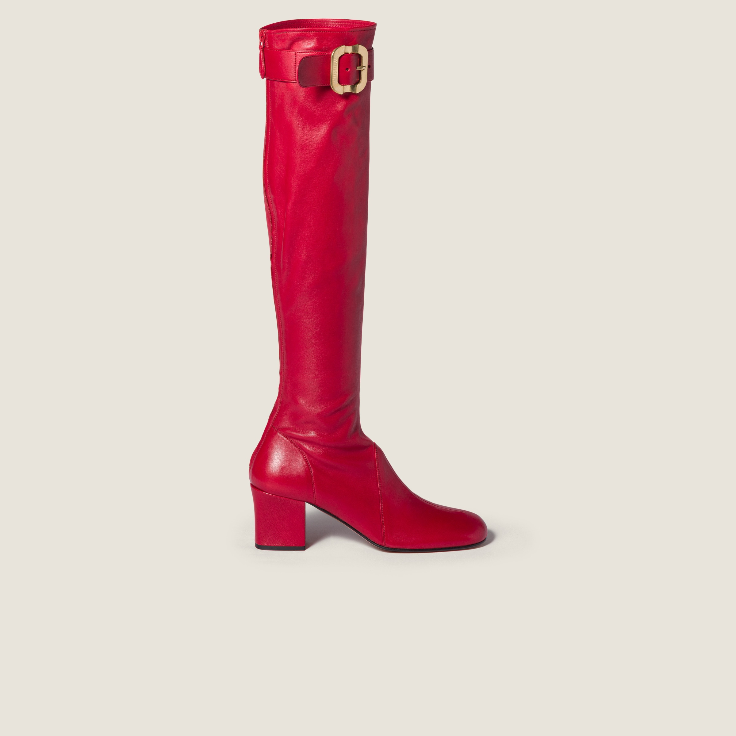 Nappa leather boots with buckle - 2