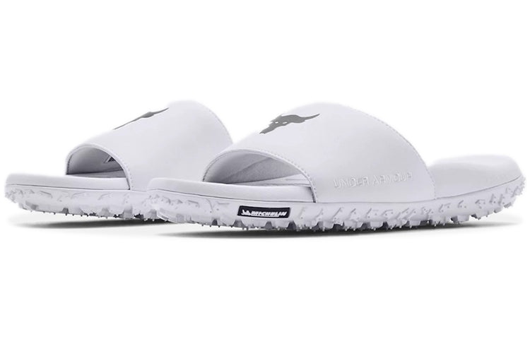 Under Armour Project Rock Slides 'White' 3023762-101 - 4