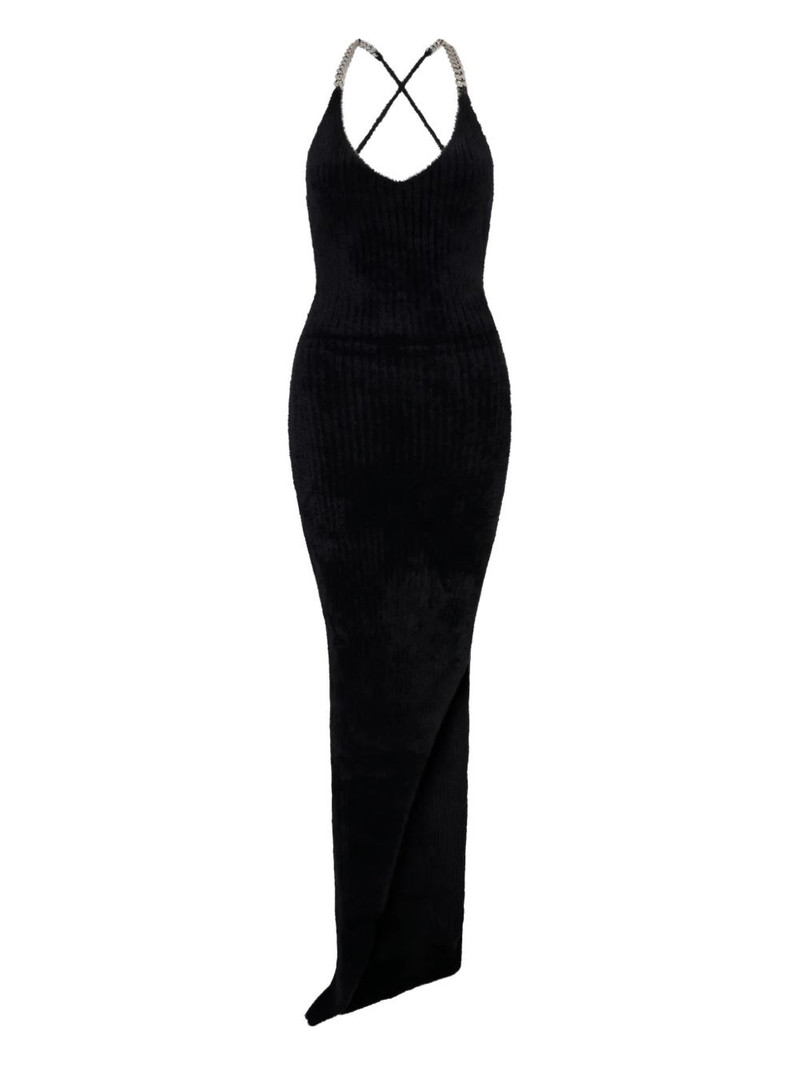 chain-strap asymmetric-hem dress 1