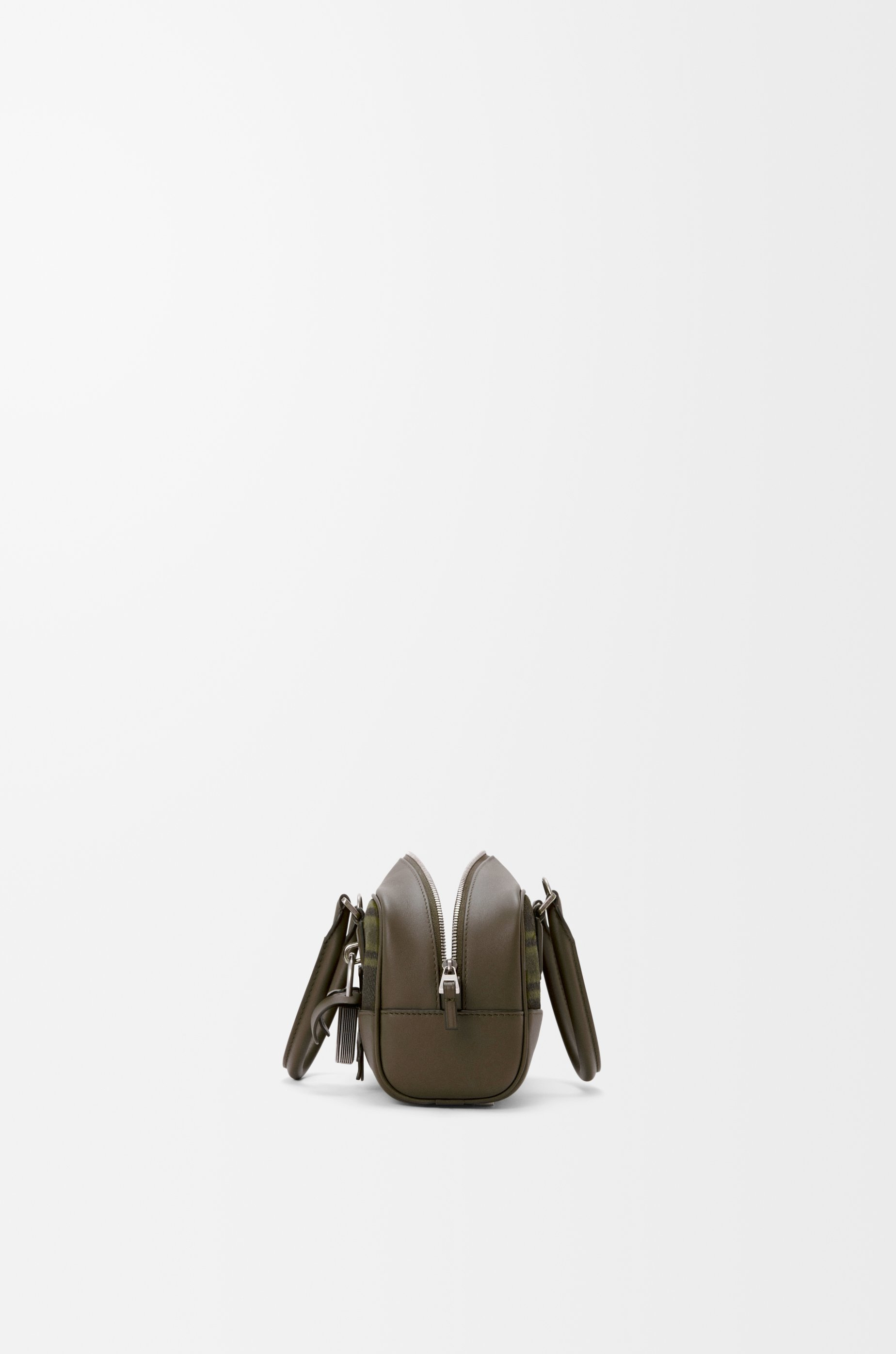Amazona 23 cropped bag in tartan suede and nappa calfskin - 3