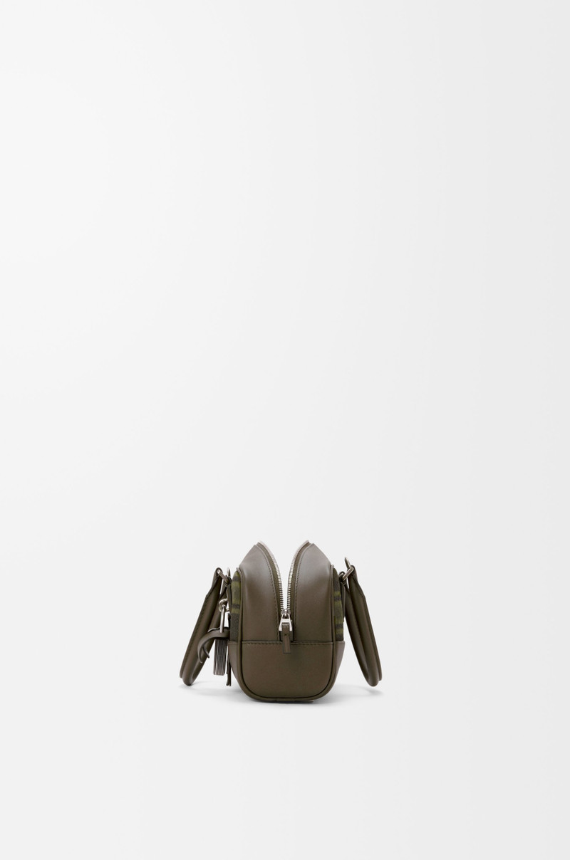 Amazona 23 cropped bag in tartan suede and nappa calfskin 3