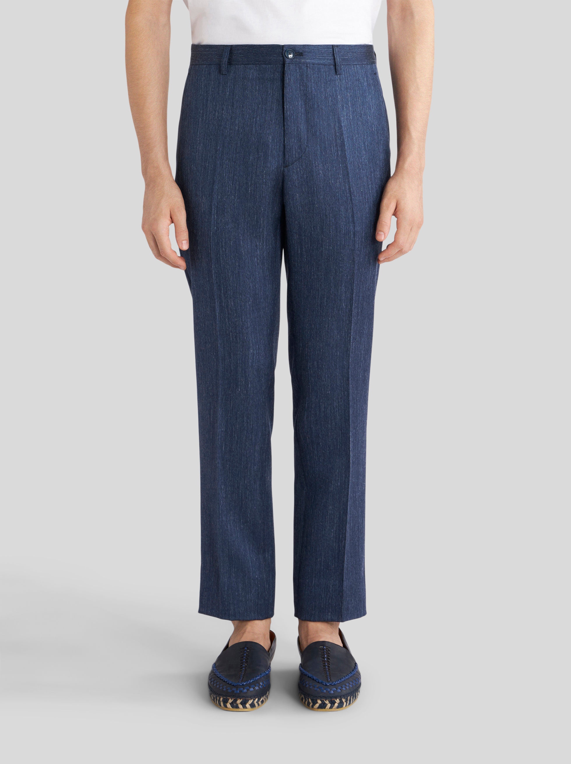 WOOL AND SILK TROUSERS - 2
