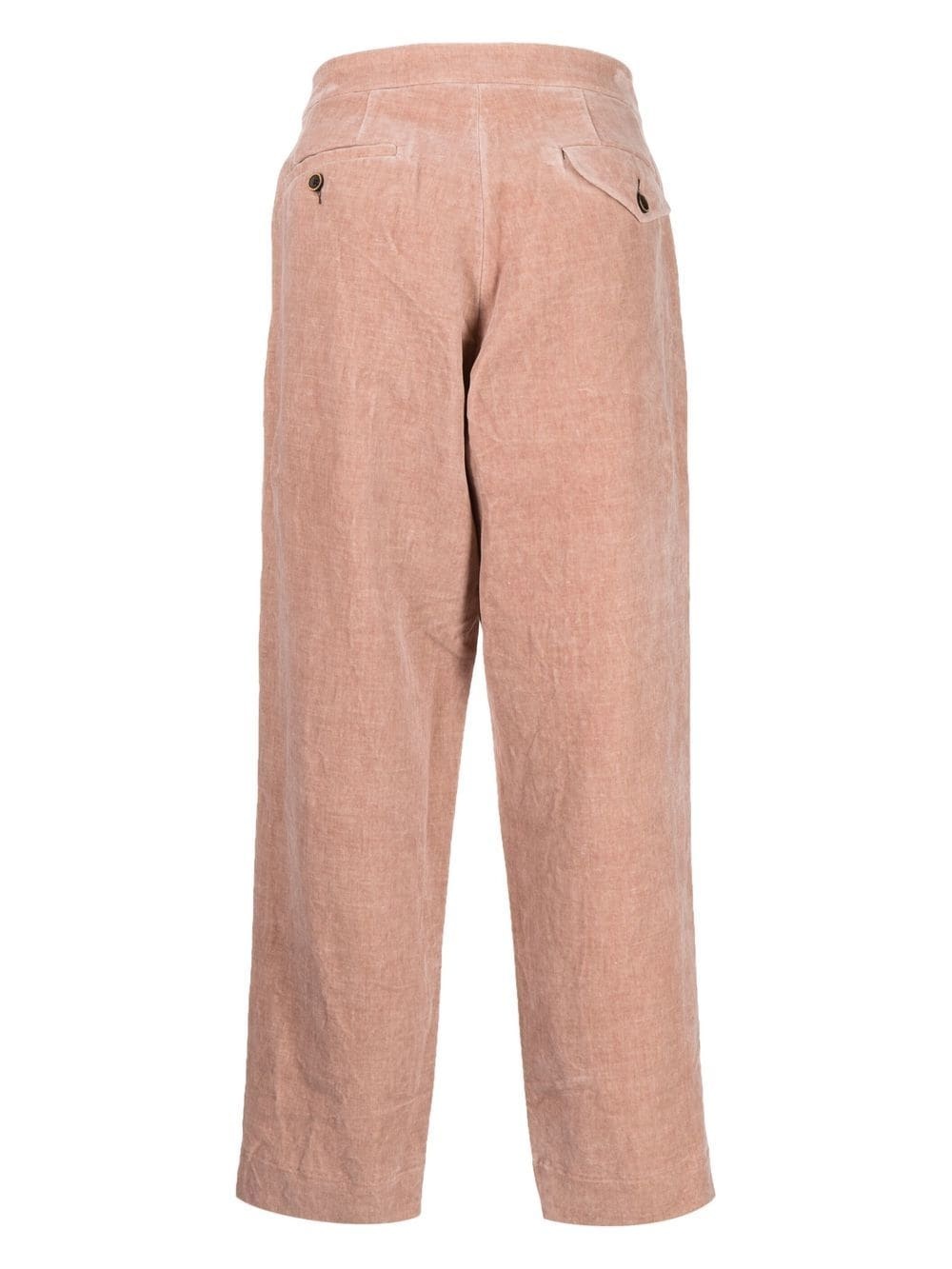 cropped melange wool trousers - 2