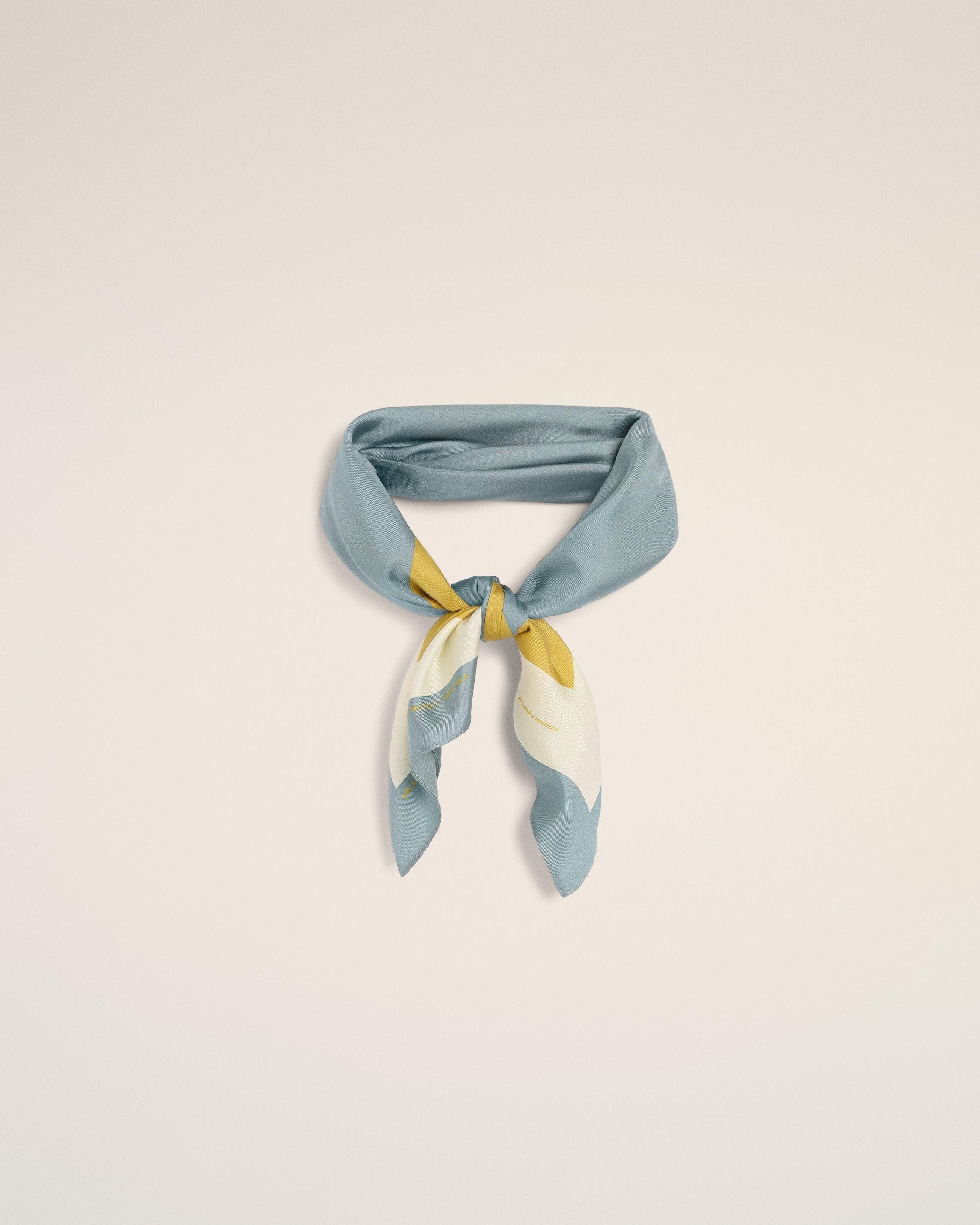 TRICOLOR BLUE SILK BANDANA - 3