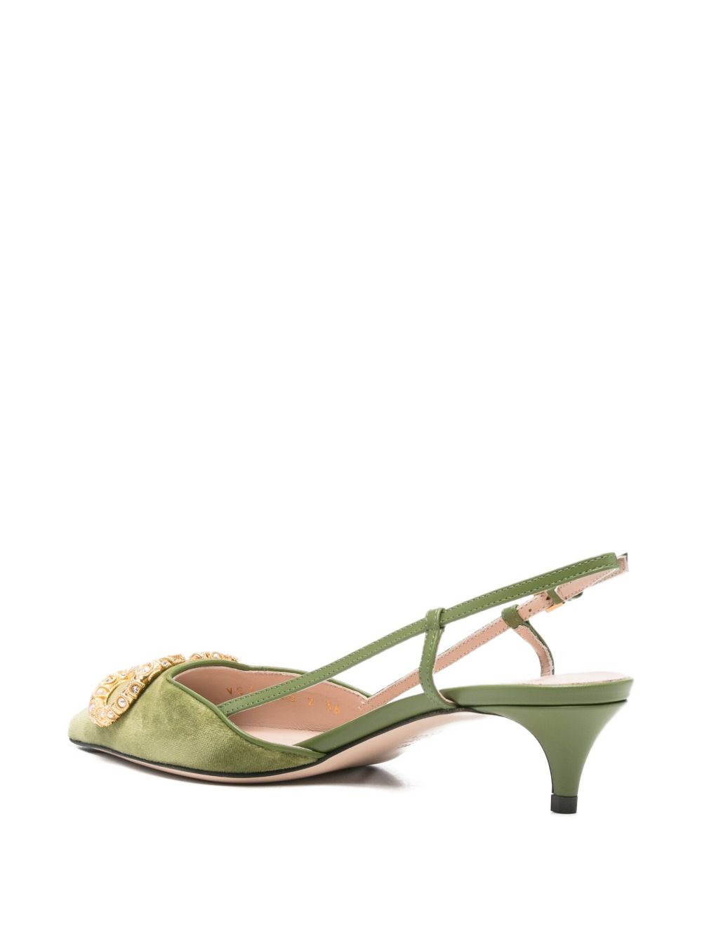 slingback embellished pumps - 3